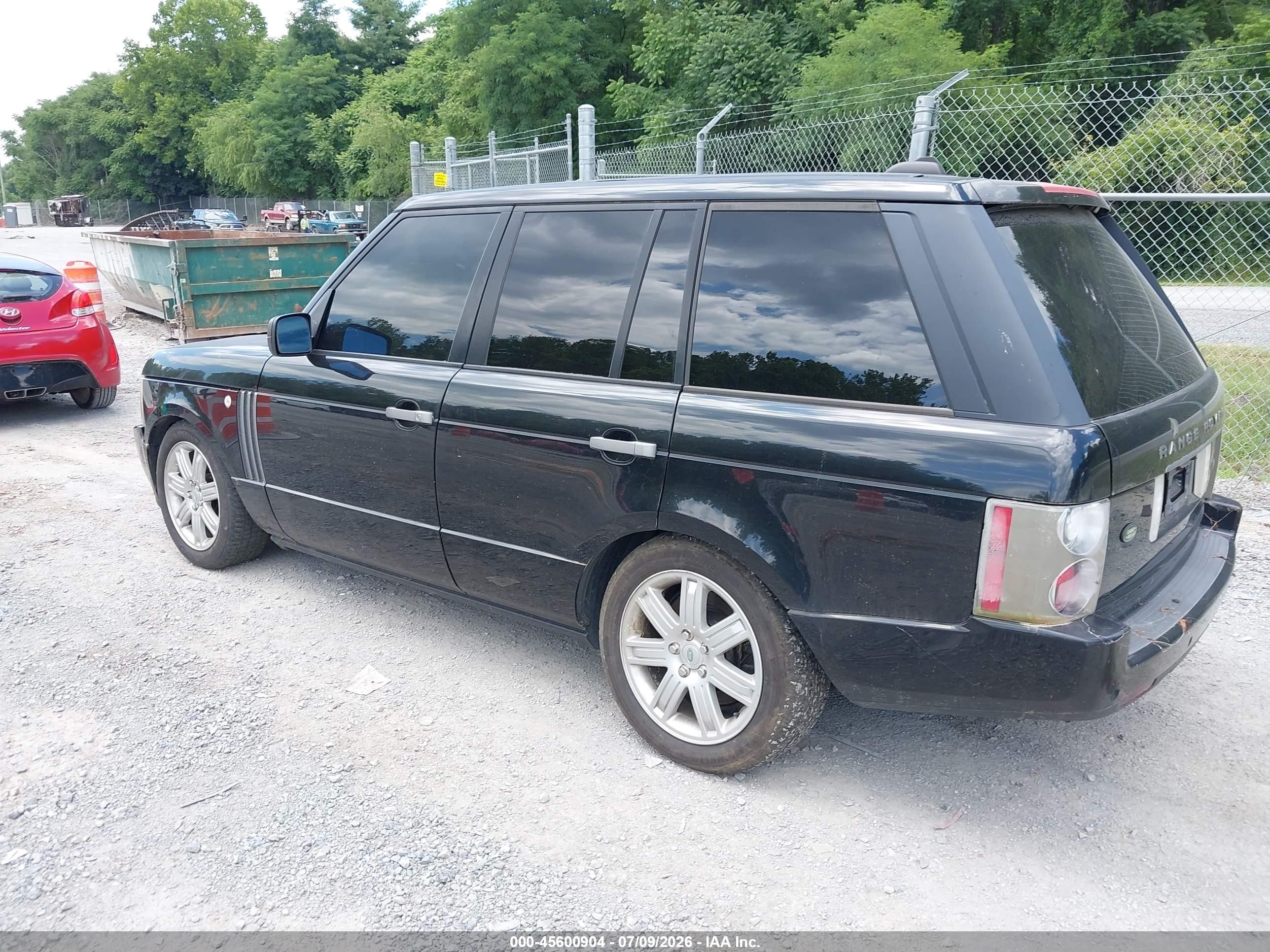 2008 Land Rover Range Rover Hse Black vin: SALME15418S291031