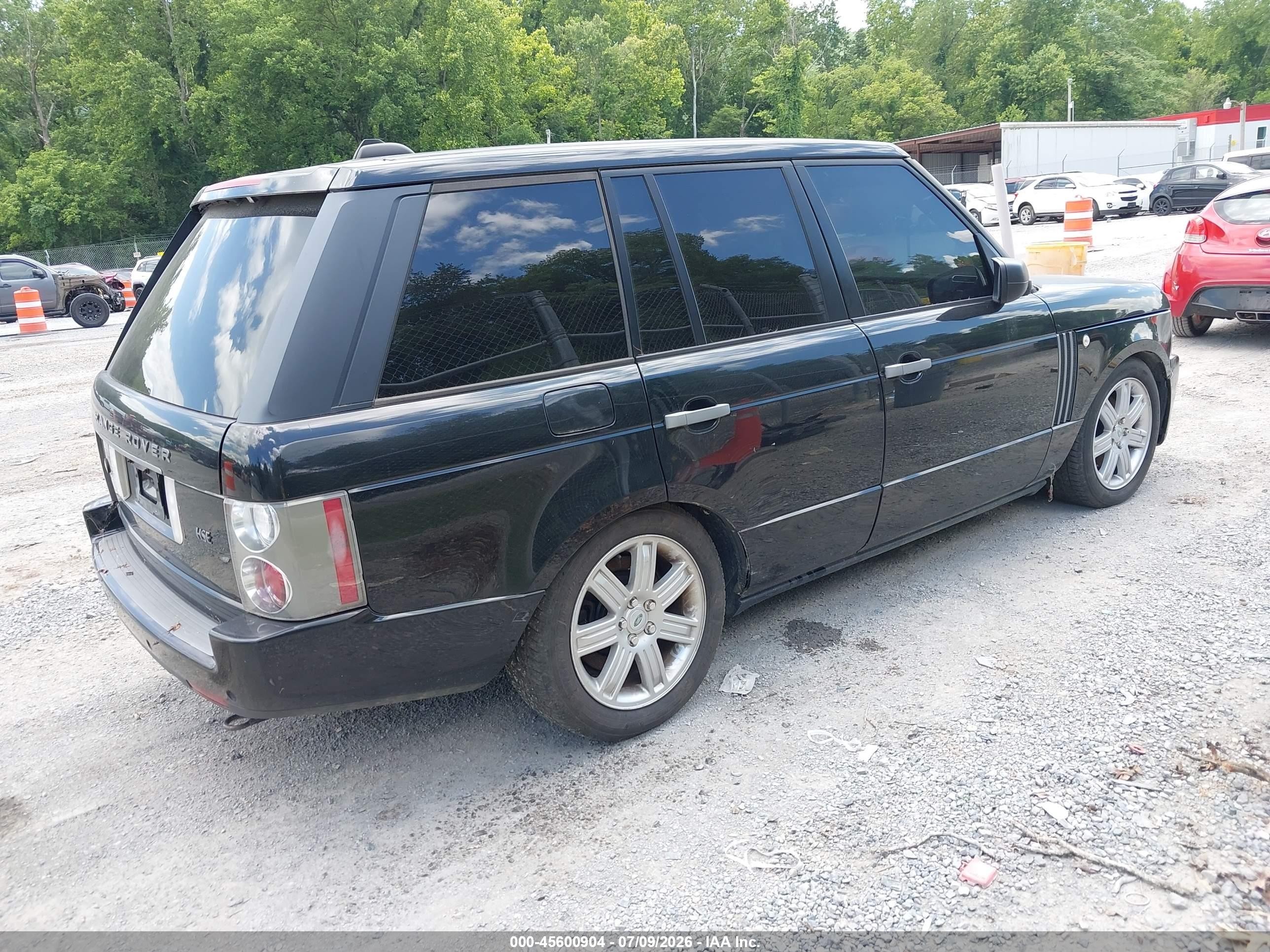 2008 Land Rover Range Rover Hse Black vin: SALME15418S291031