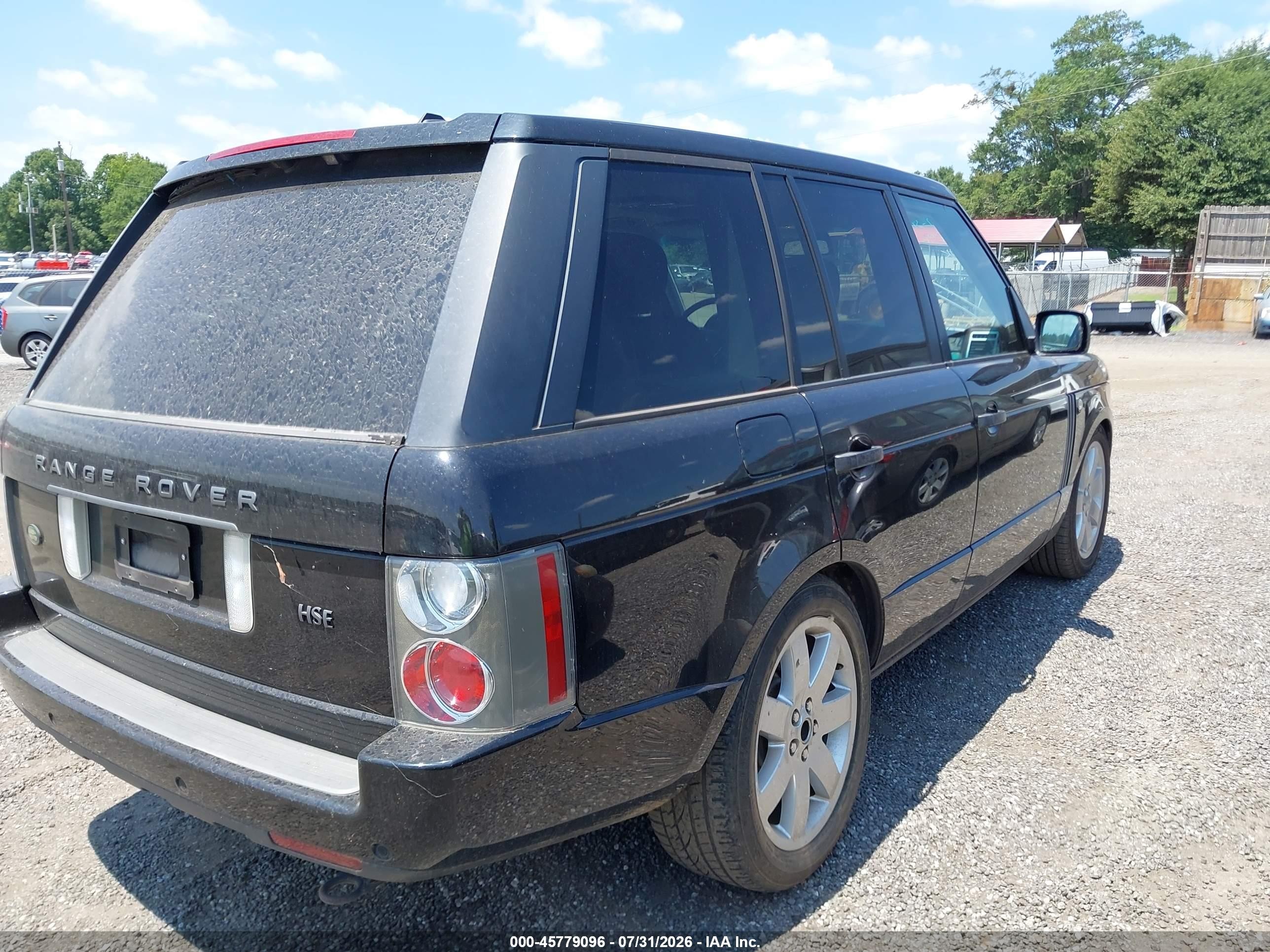 2006 Land Rover Range Rover Hse Black vin: SALME15426A228534