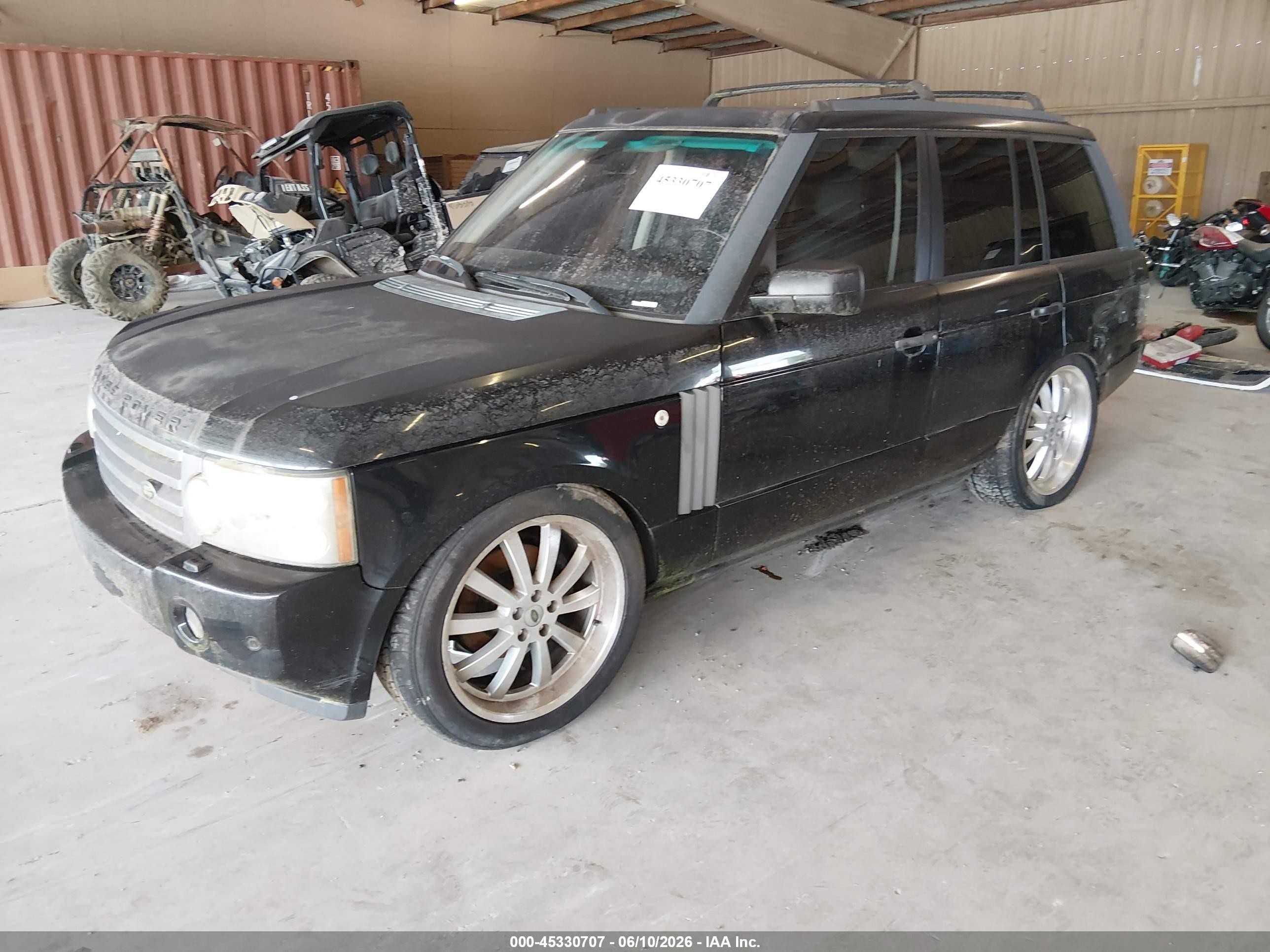 2008 Land Rover Range Rover Hse Black vin: SALME15428A294875