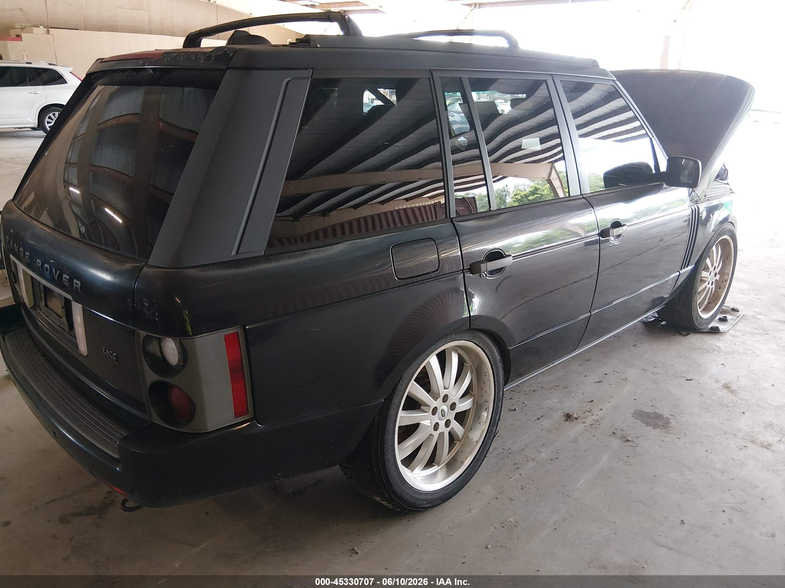2008 Land Rover Range Rover Hse Black vin: SALME15428A294875