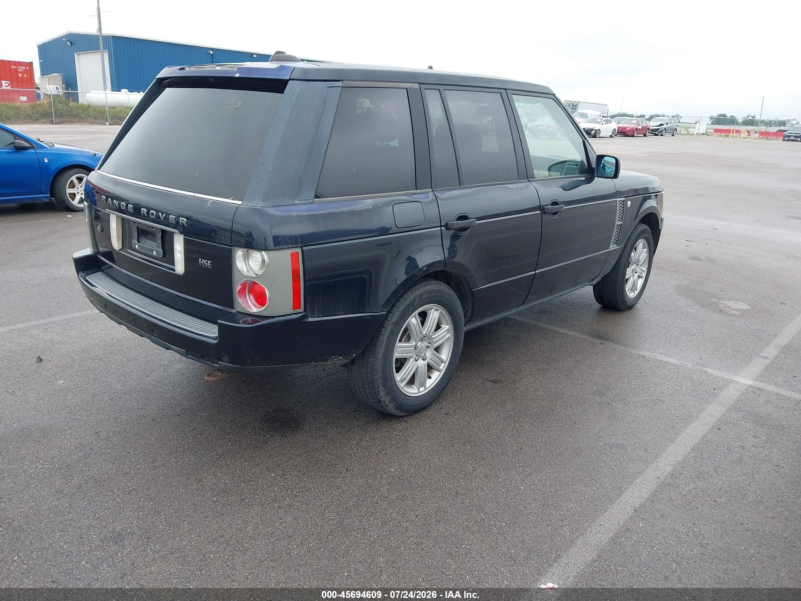2006 Land Rover Range Rover Hse Blue vin: SALME15436A213881
