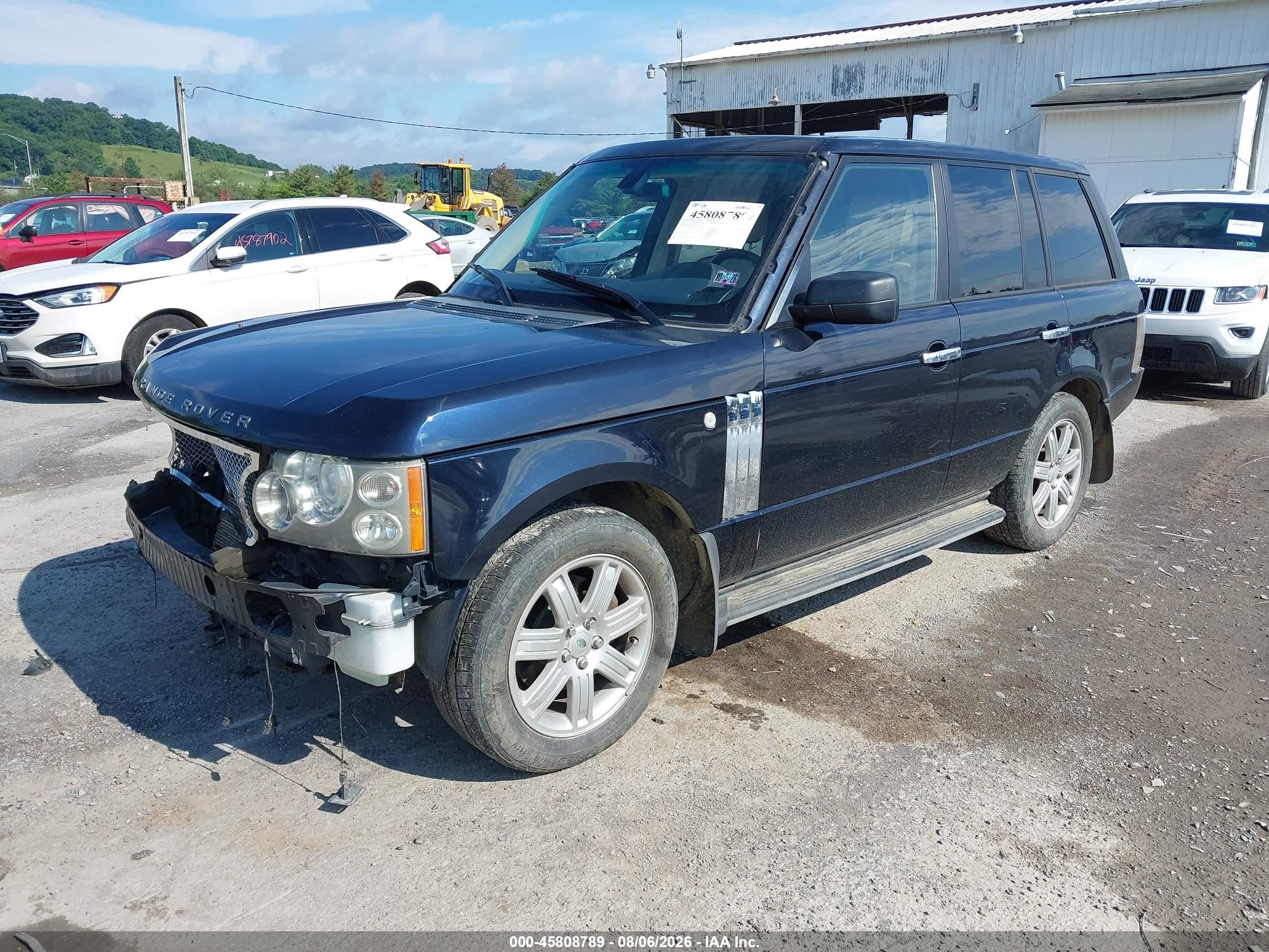 2007 Land Rover Range Rover Hse Dark Blue vin: SALME15437A258059