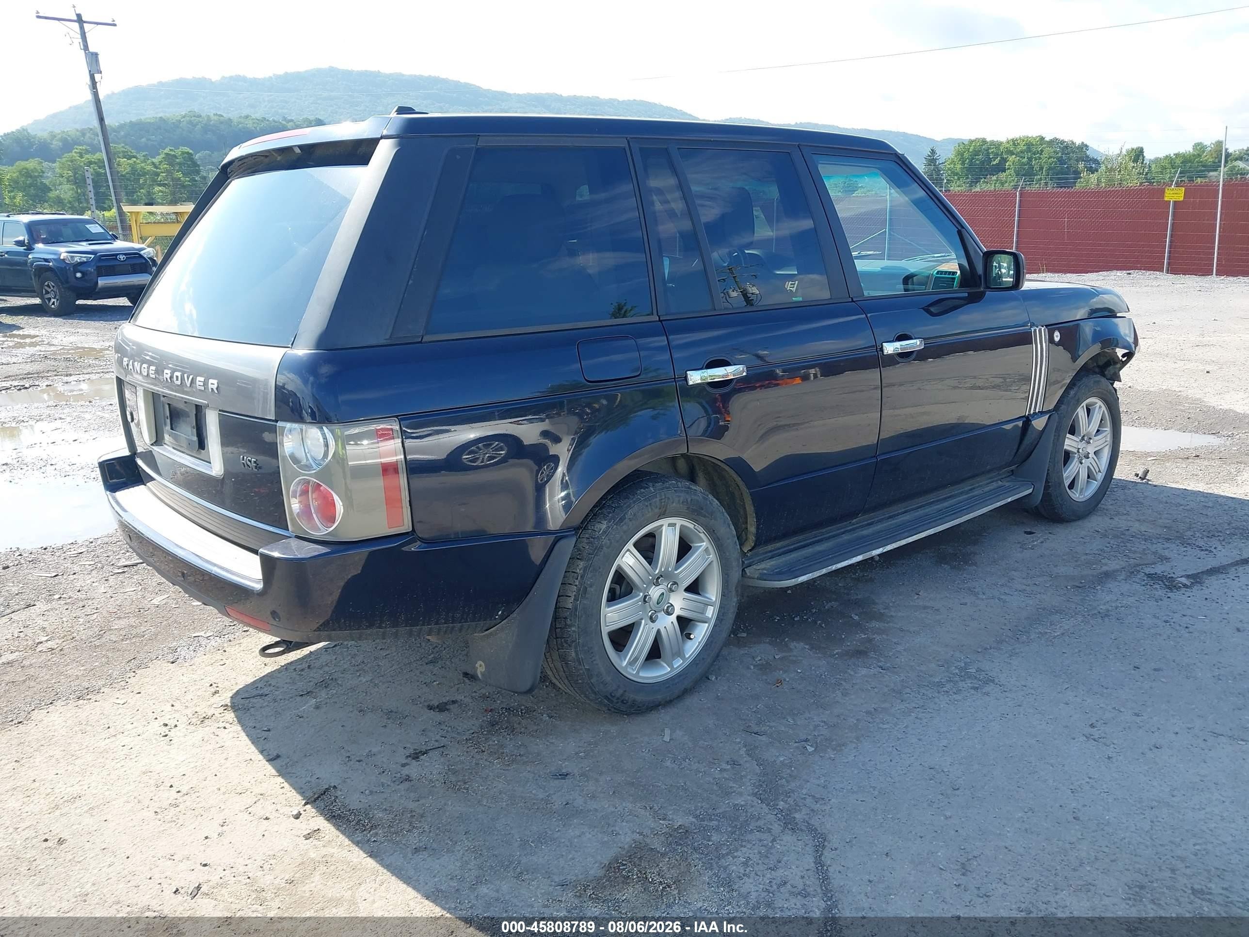 2007 Land Rover Range Rover Hse Dark Blue vin: SALME15437A258059