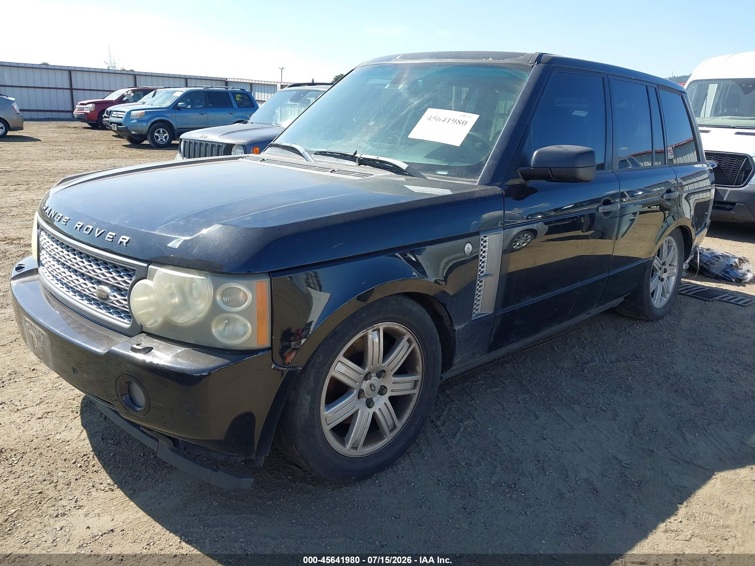 2006 Land Rover Range Rover Hse Black vin: SALME15446A237459
