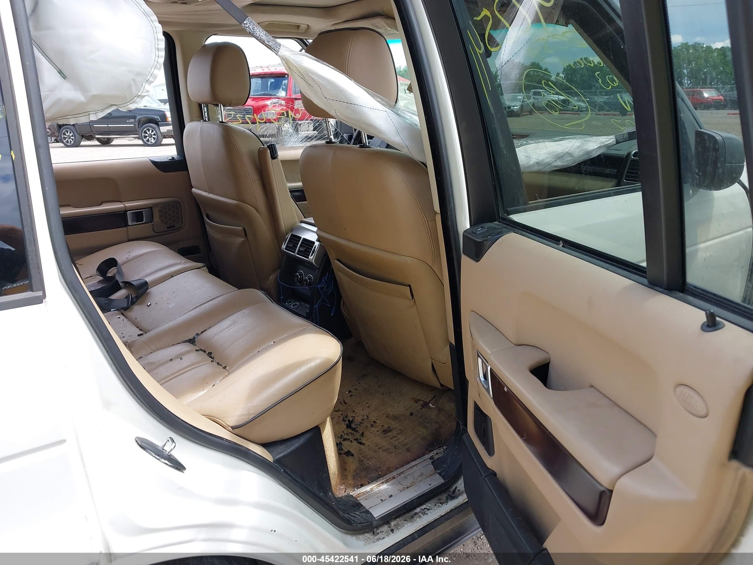 2008 Land Rover Range Rover Hse White vin: SALME15478A266702