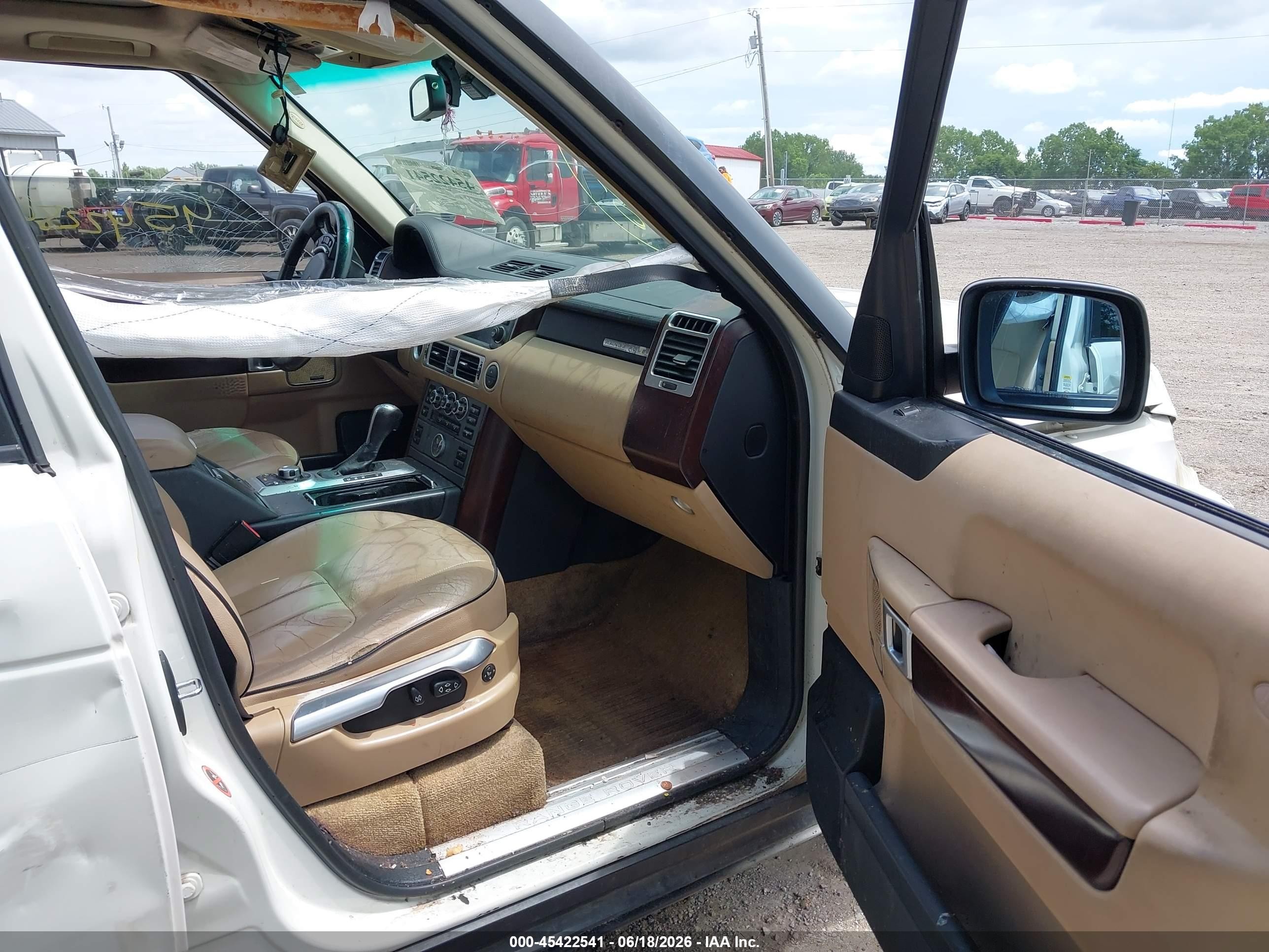 2008 Land Rover Range Rover Hse White vin: SALME15478A266702