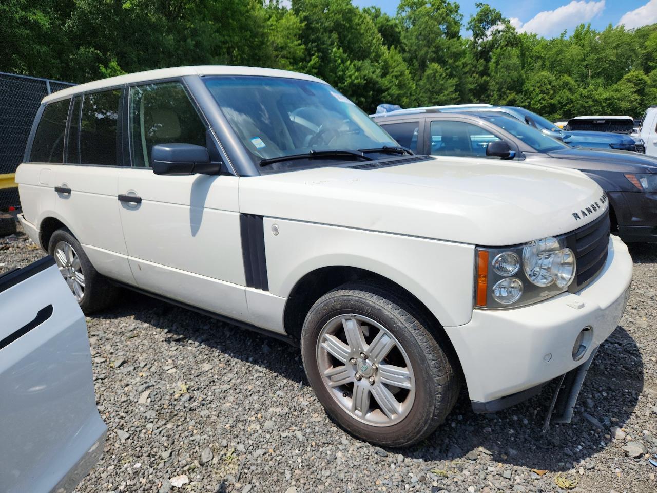 2008 Land Rover Range Rover Hse White vin: SALME15478A292698