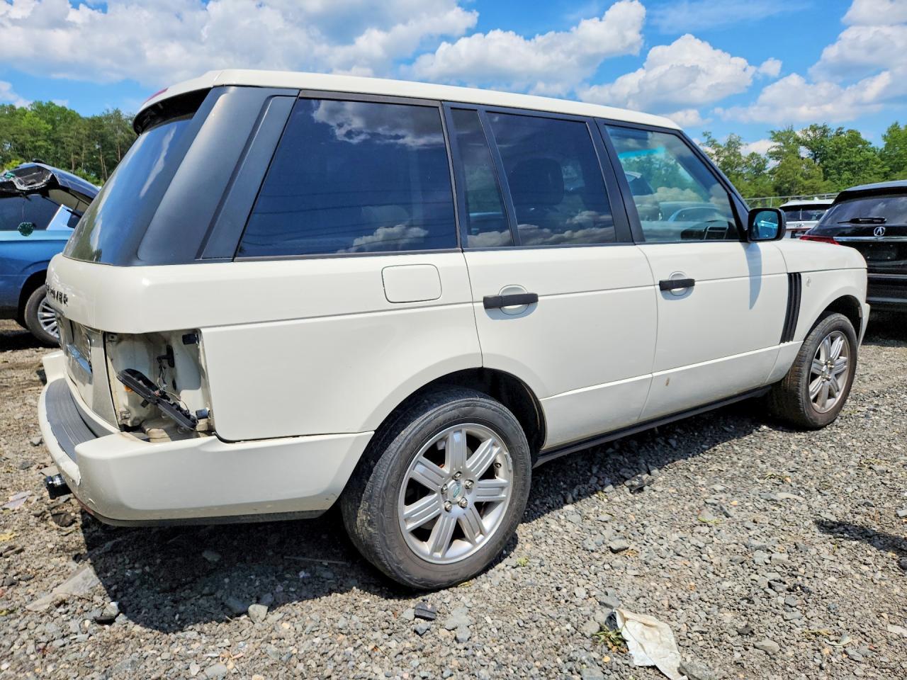 2008 Land Rover Range Rover Hse White vin: SALME15478A292698