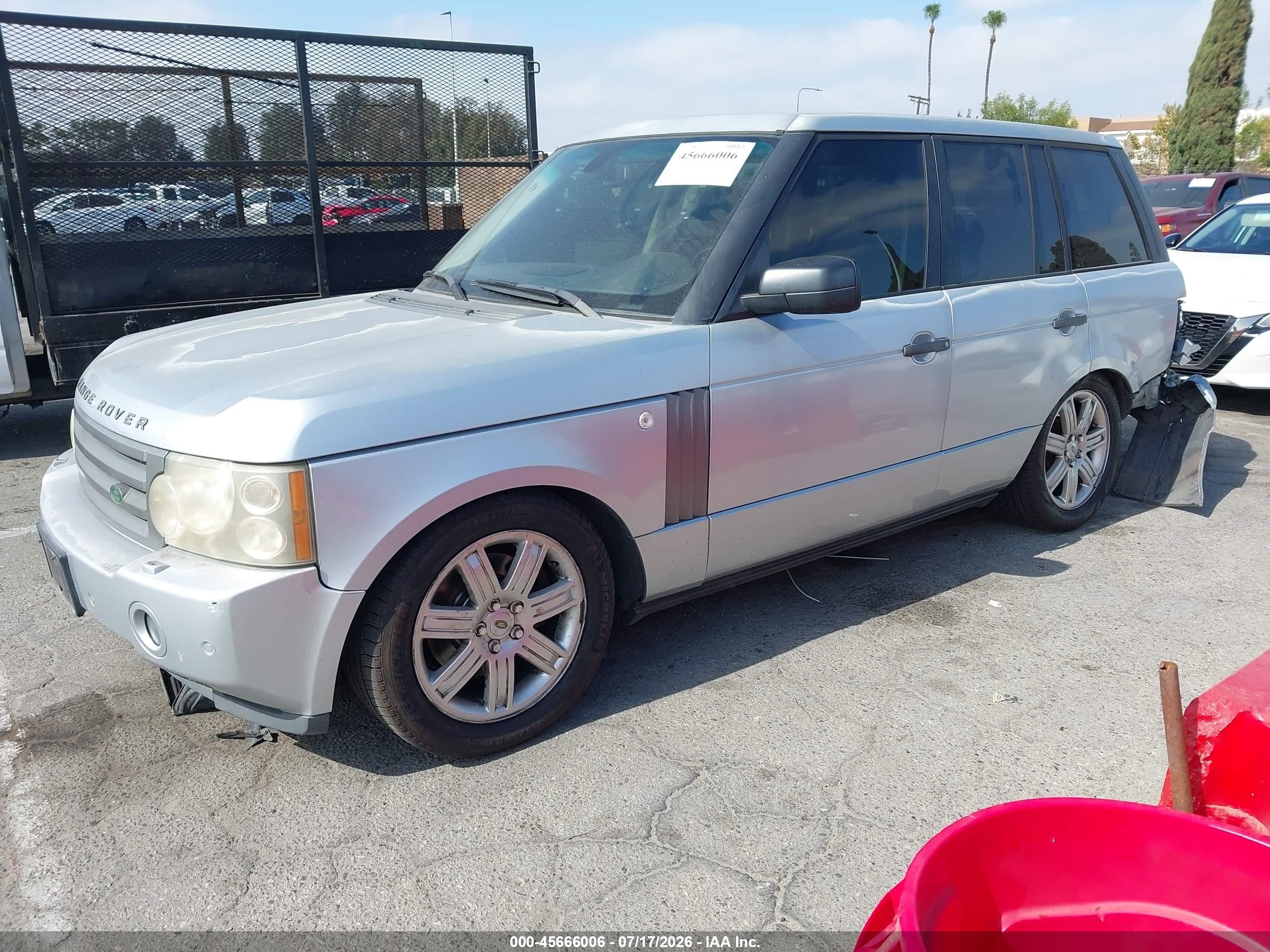 2006 Land Rover Range Rover Hse Silver vin: SALME15486A237691