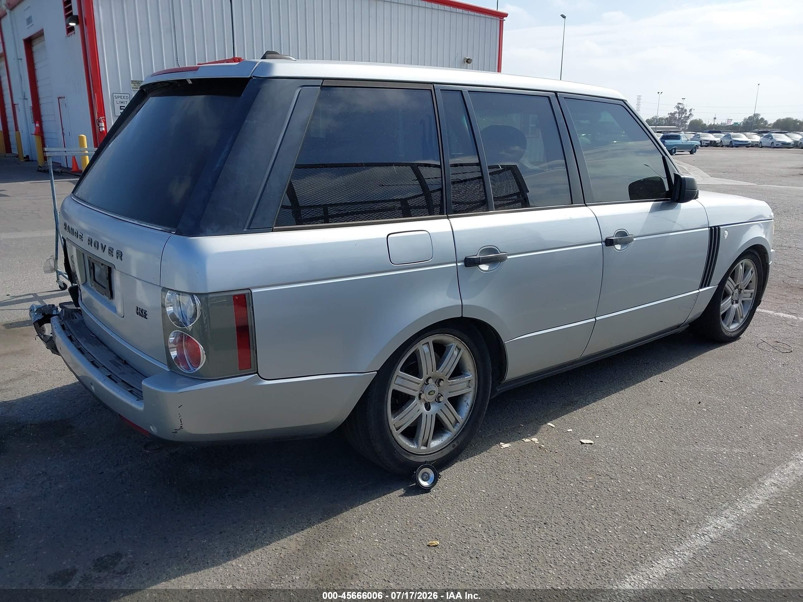 2006 Land Rover Range Rover Hse Silver vin: SALME15486A237691