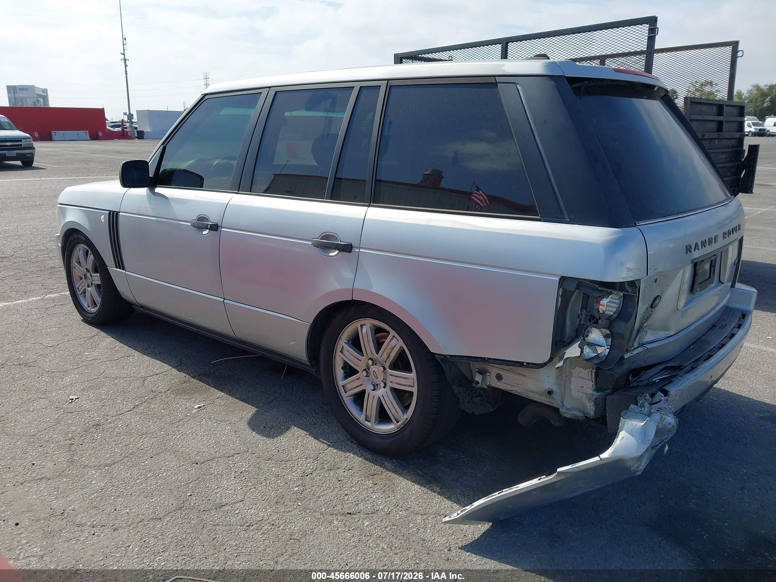 2006 Land Rover Range Rover Hse Silver vin: SALME15486A237691