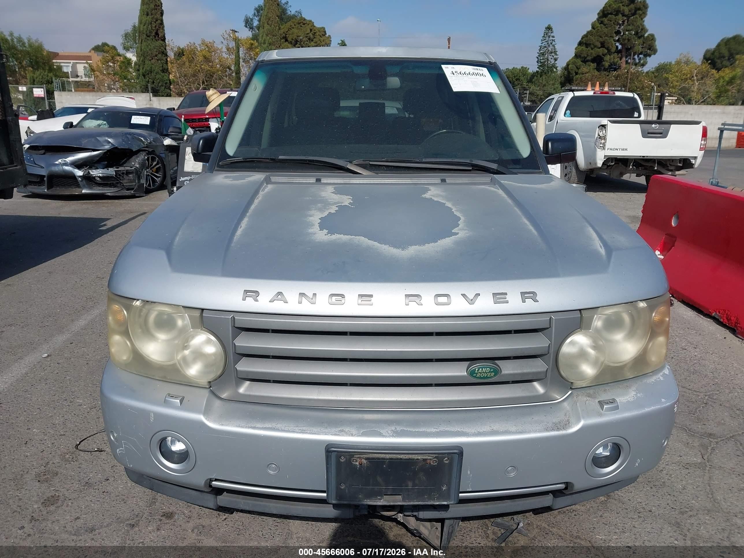 2006 Land Rover Range Rover Hse Silver vin: SALME15486A237691