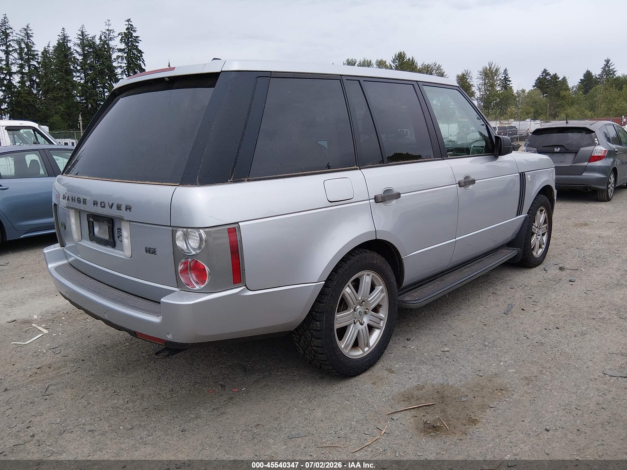 2008 Land Rover Range Rover Hse Light Blue vin: SALME15498A267186
