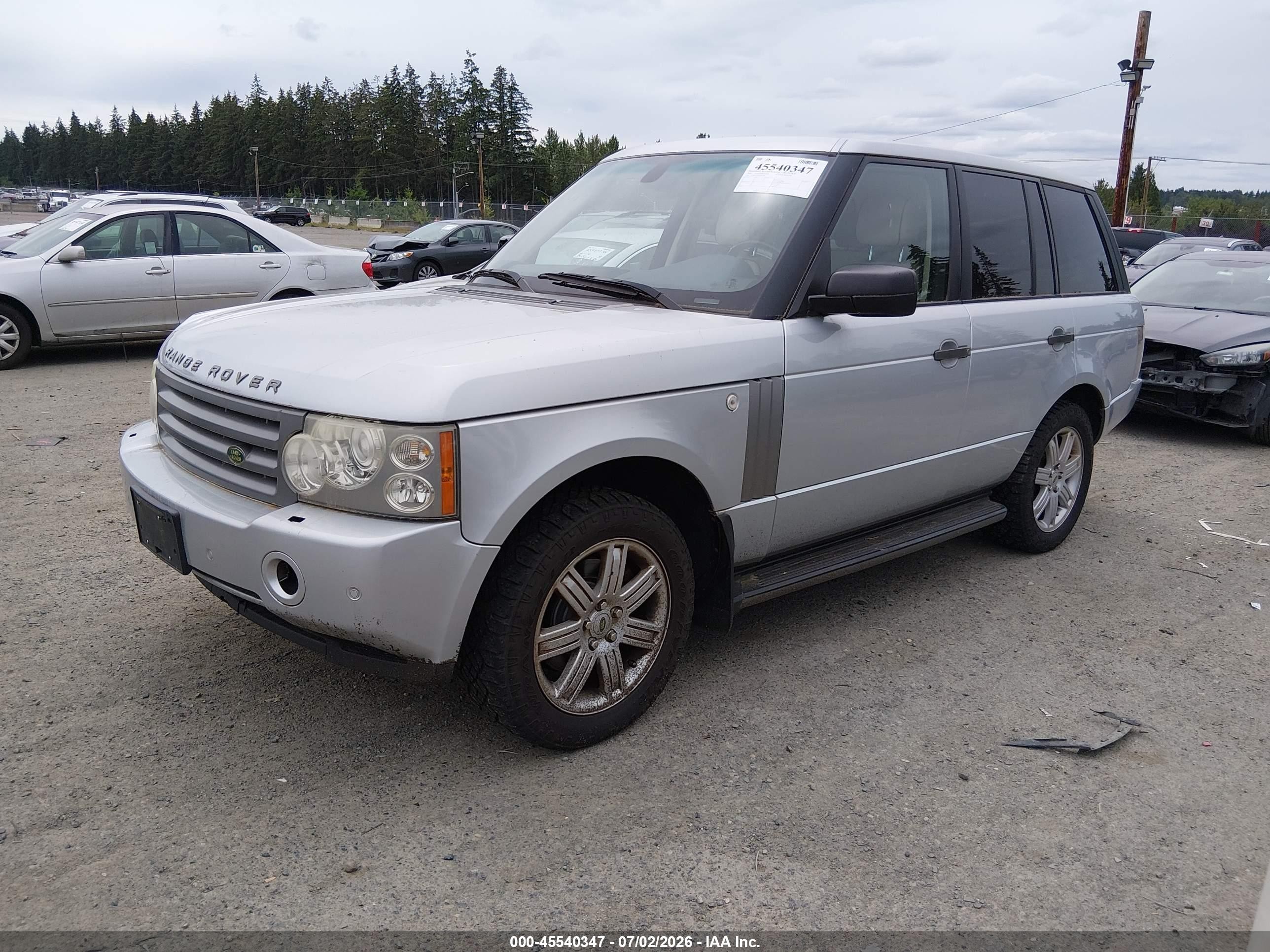 2008 Land Rover Range Rover Hse Light Blue vin: SALME15498A267186