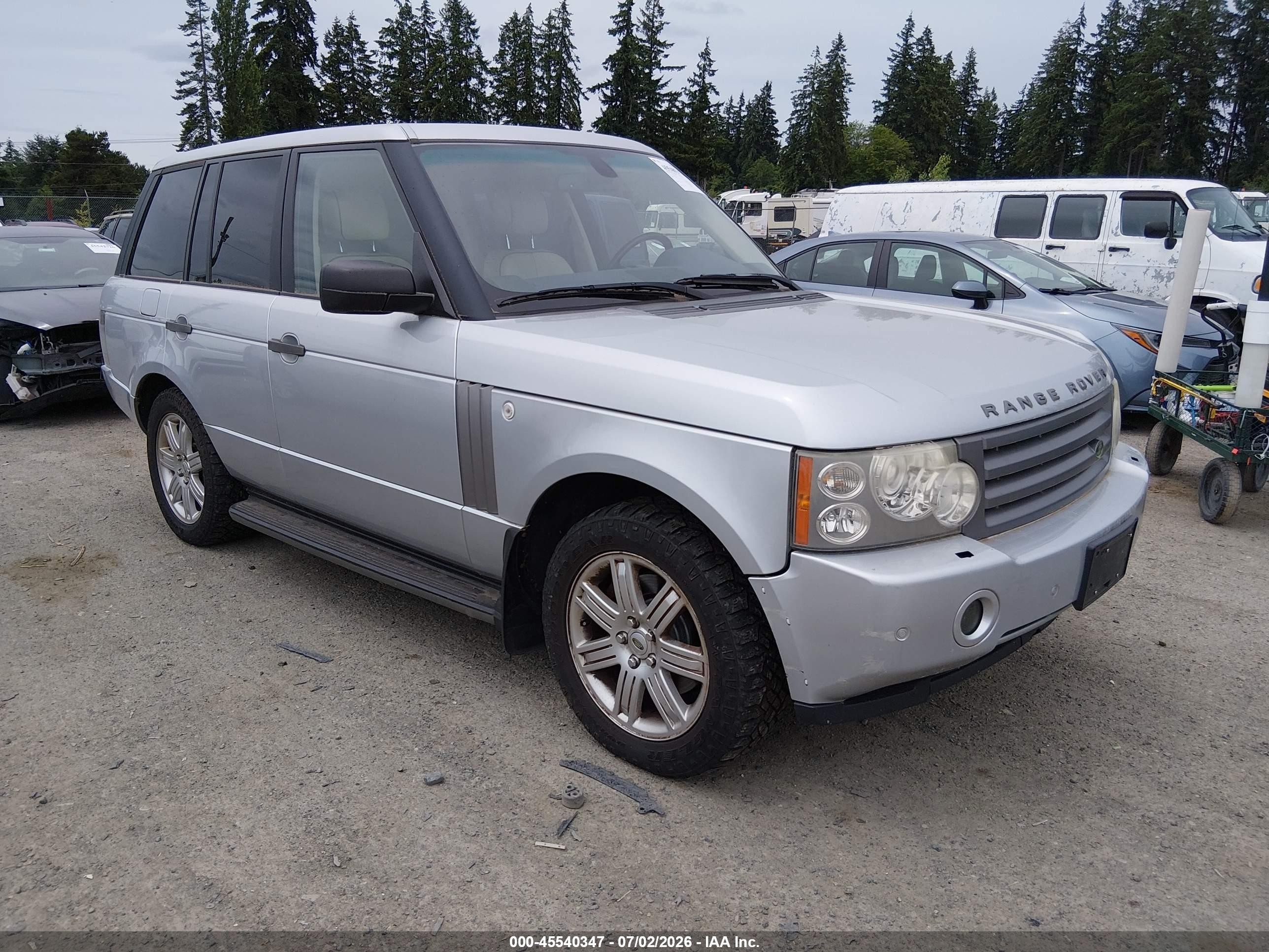 2008 Land Rover Range Rover Hse Light Blue vin: SALME15498A267186