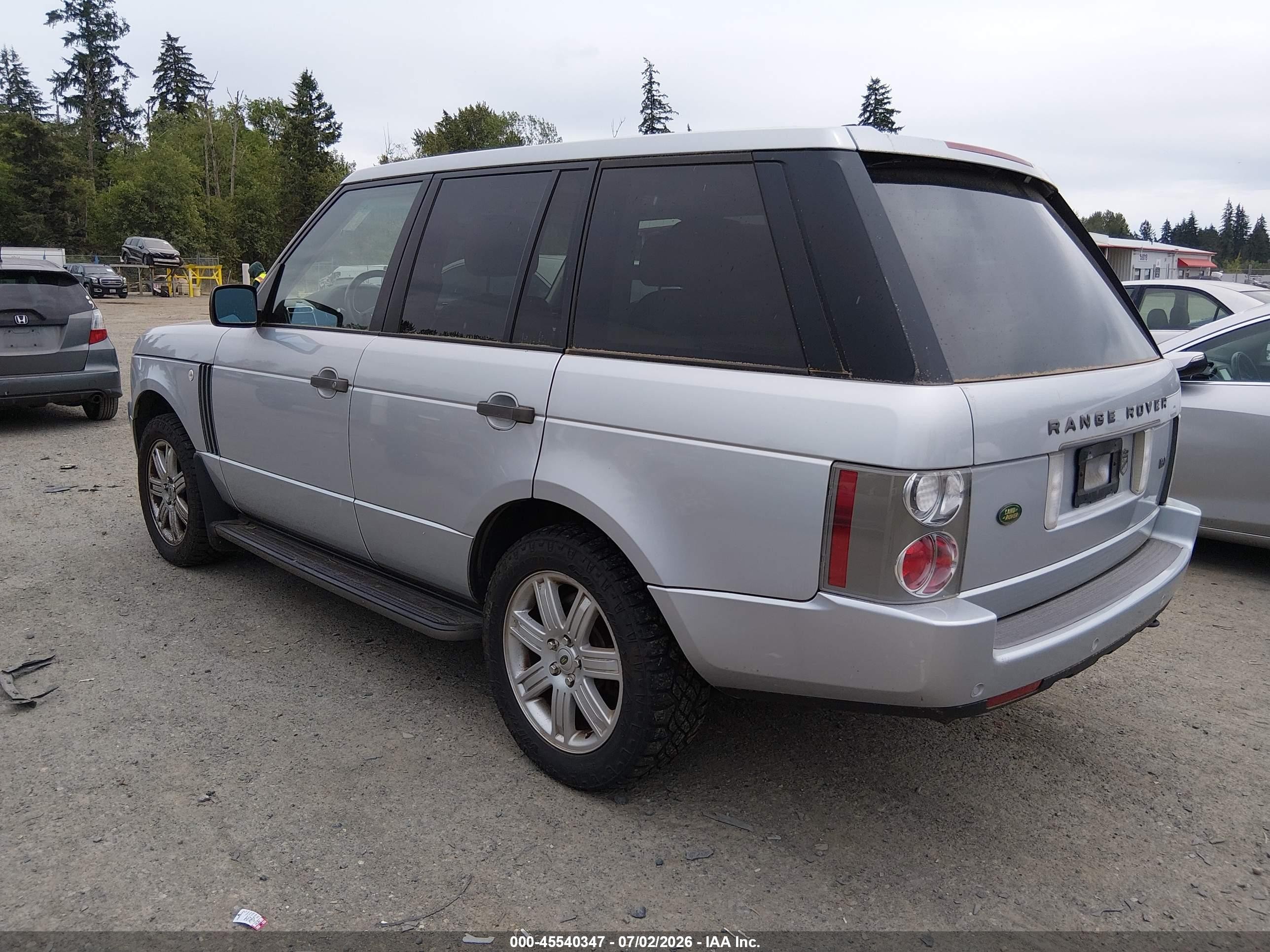 2008 Land Rover Range Rover Hse Light Blue vin: SALME15498A267186