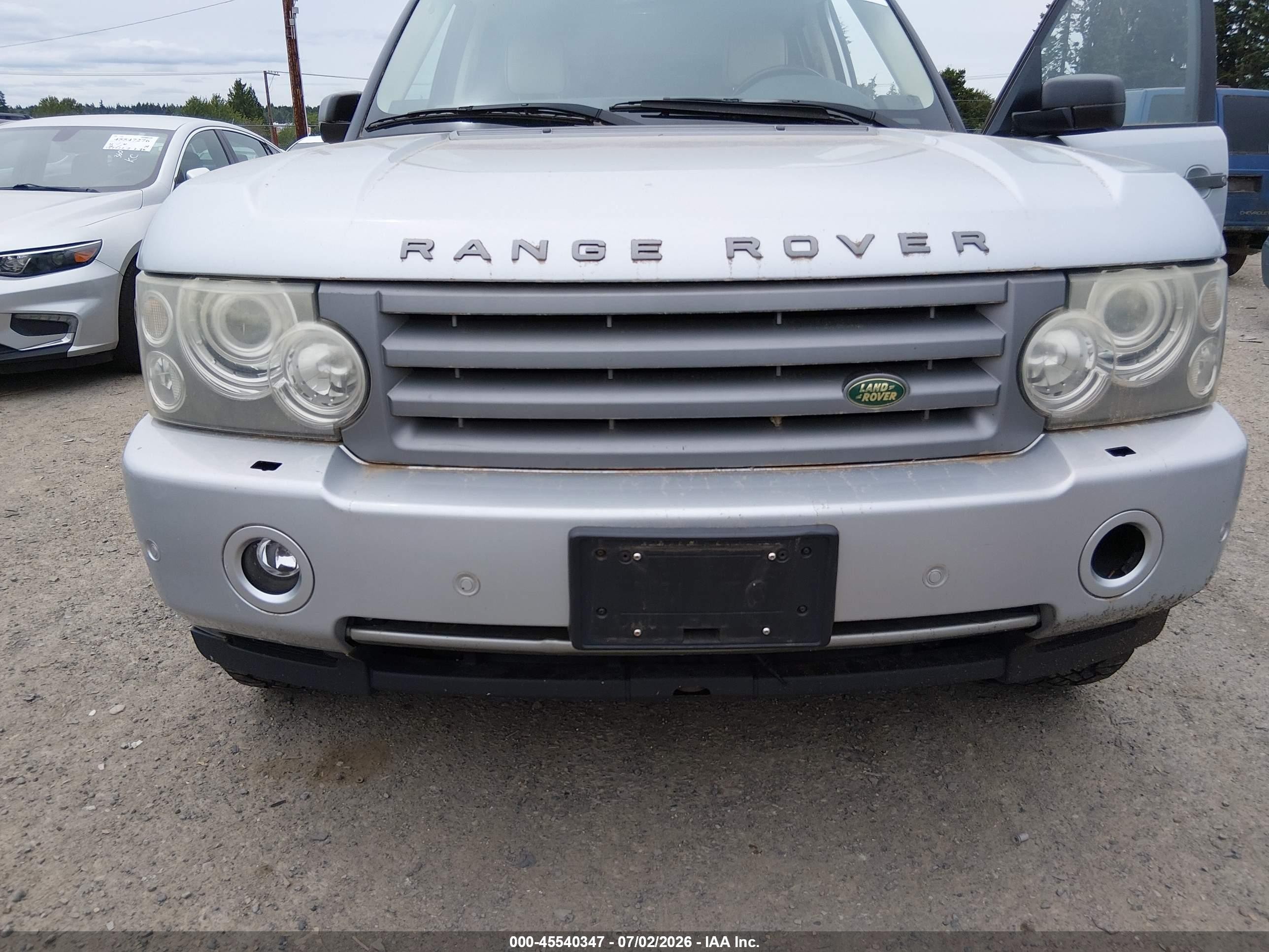 2008 Land Rover Range Rover Hse Light Blue vin: SALME15498A267186
