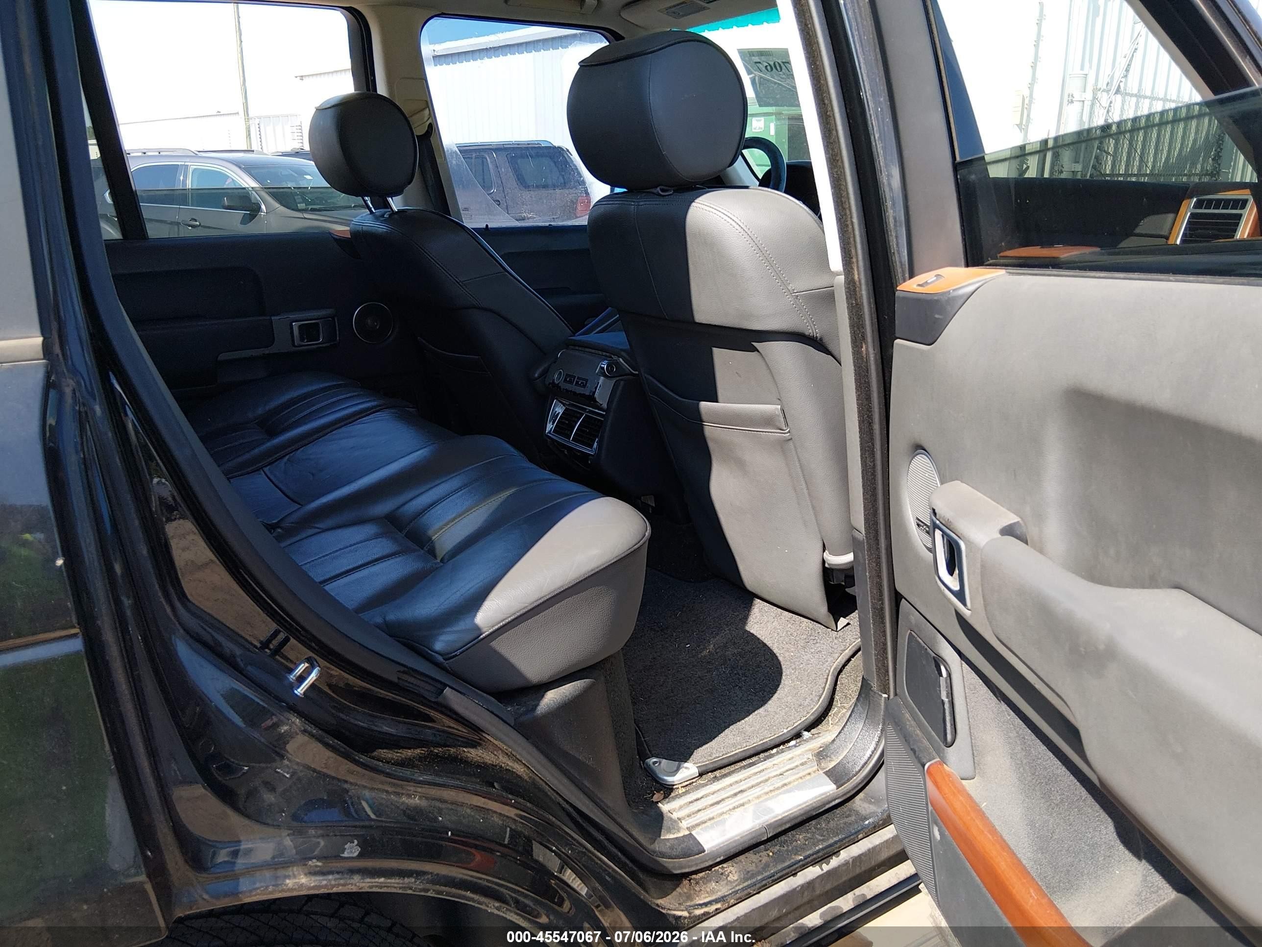 2006 Land Rover Range Rover Hse Black vin: SALME154X6A198540
