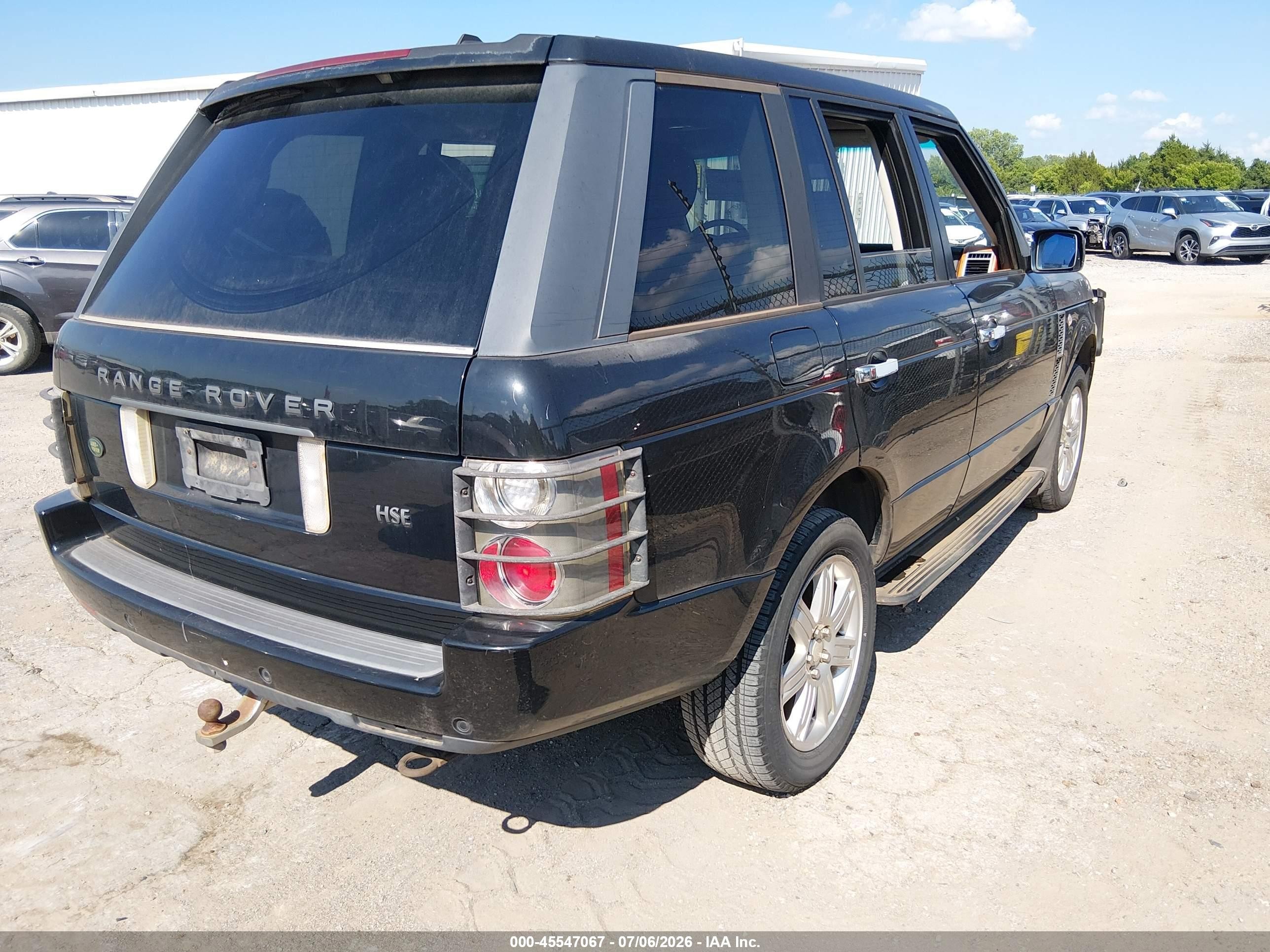 2006 Land Rover Range Rover Hse Black vin: SALME154X6A198540
