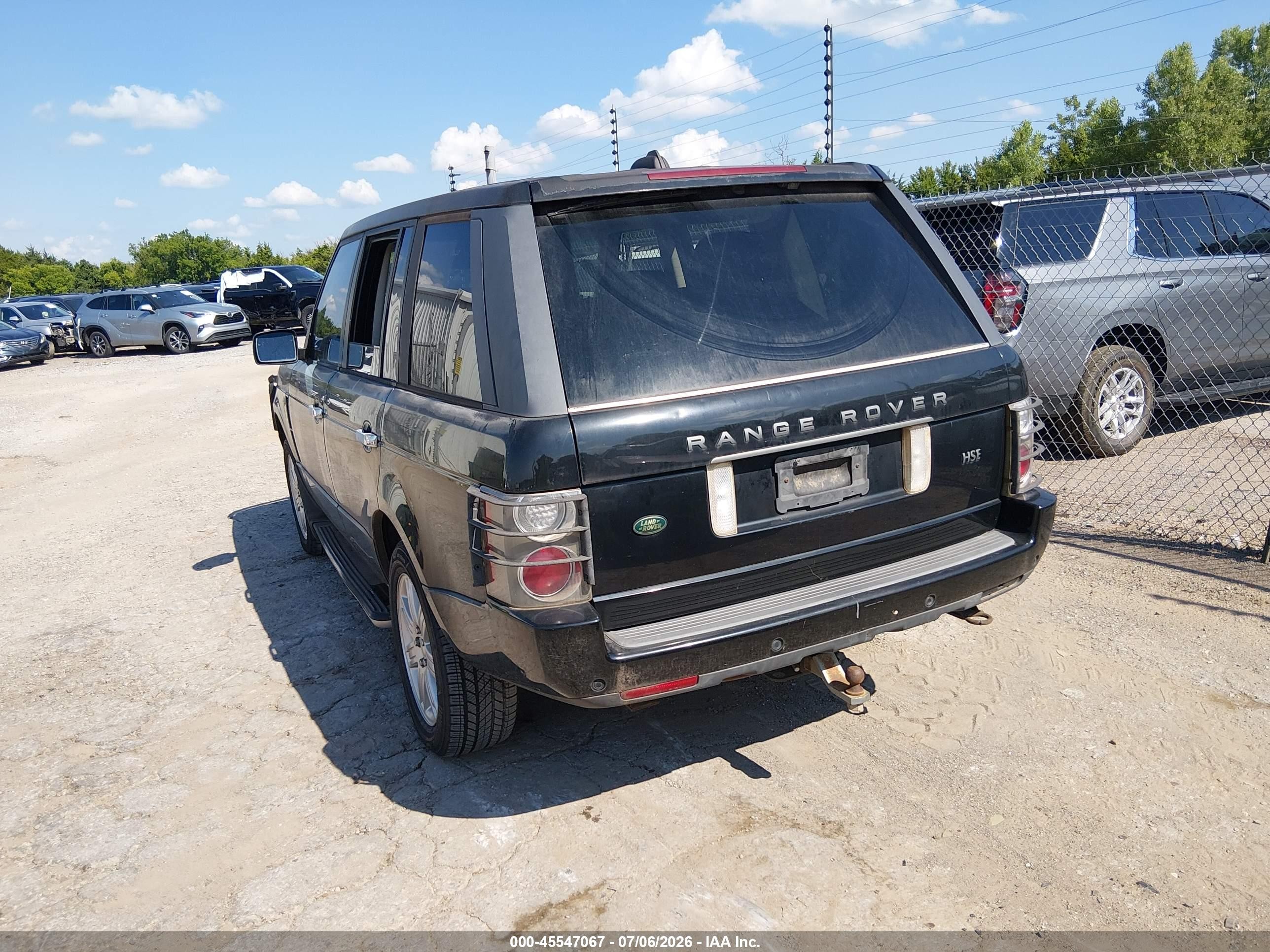 2006 Land Rover Range Rover Hse Black vin: SALME154X6A198540