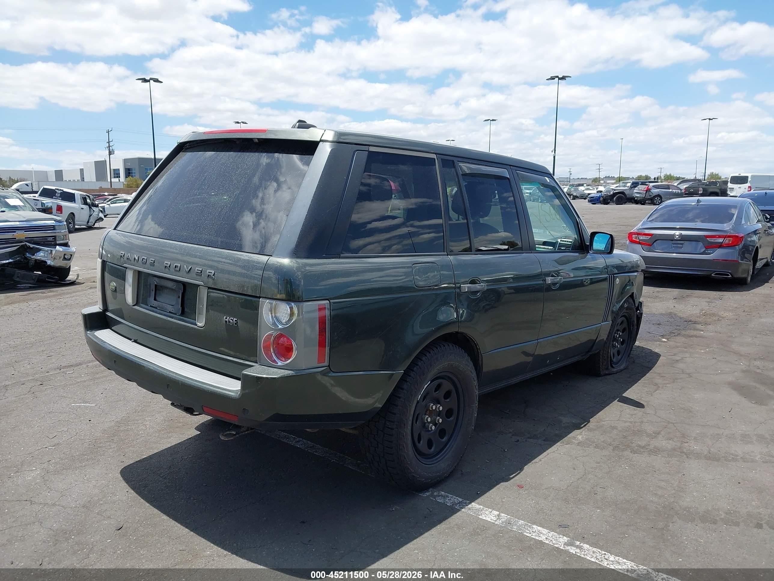 2008 Land Rover Range Rover Hse Green vin: SALME154X8A263907