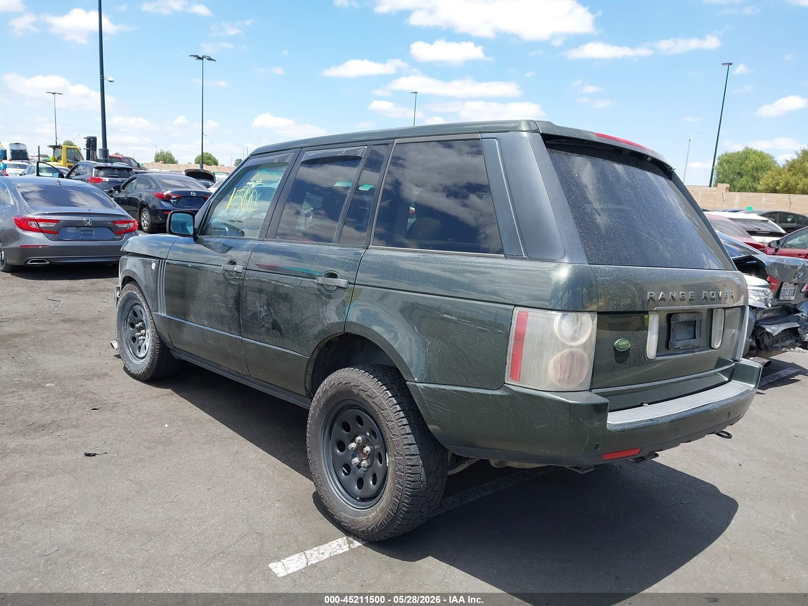 2008 Land Rover Range Rover Hse Green vin: SALME154X8A263907