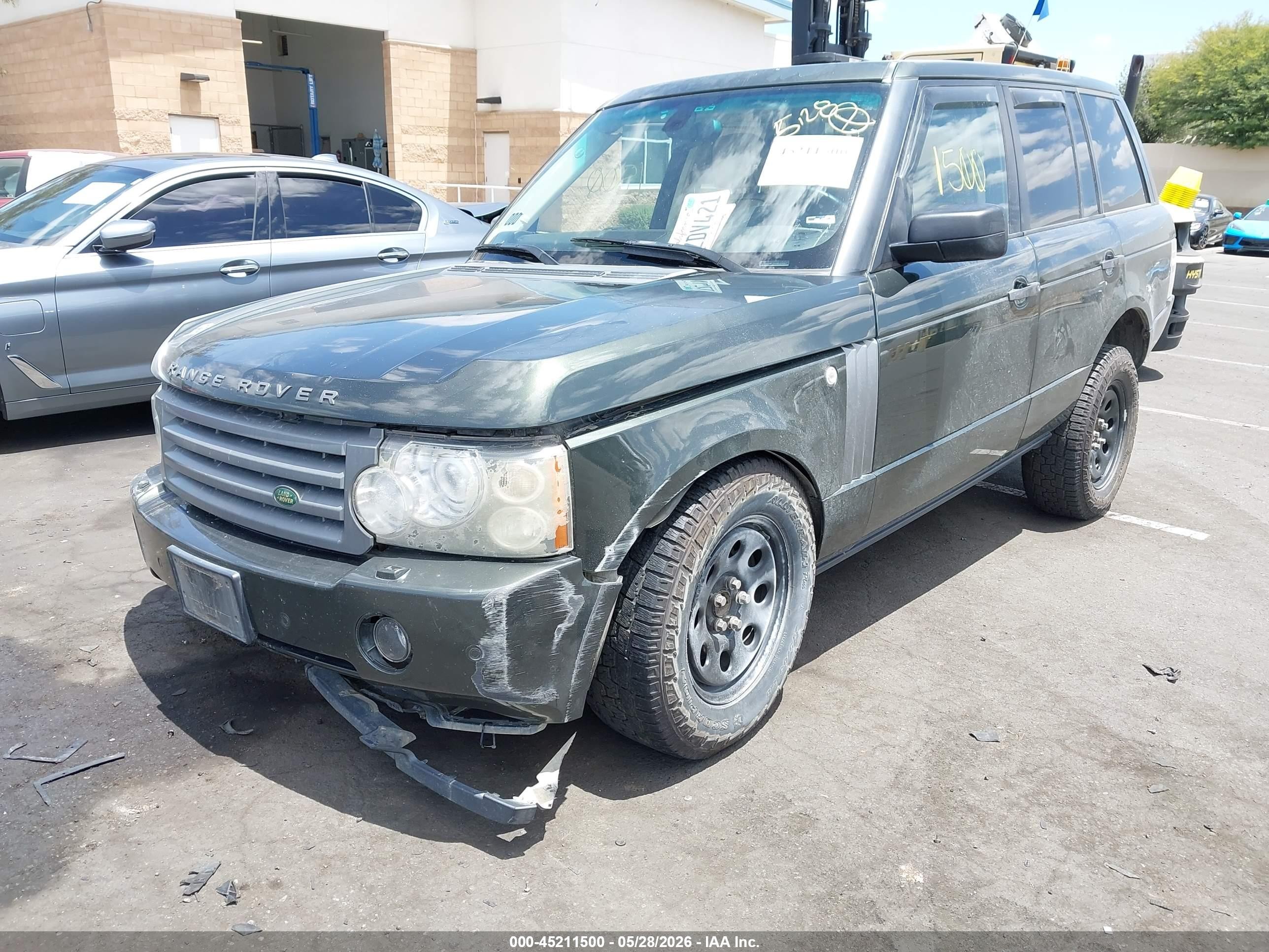 2008 Land Rover Range Rover Hse Green vin: SALME154X8A263907