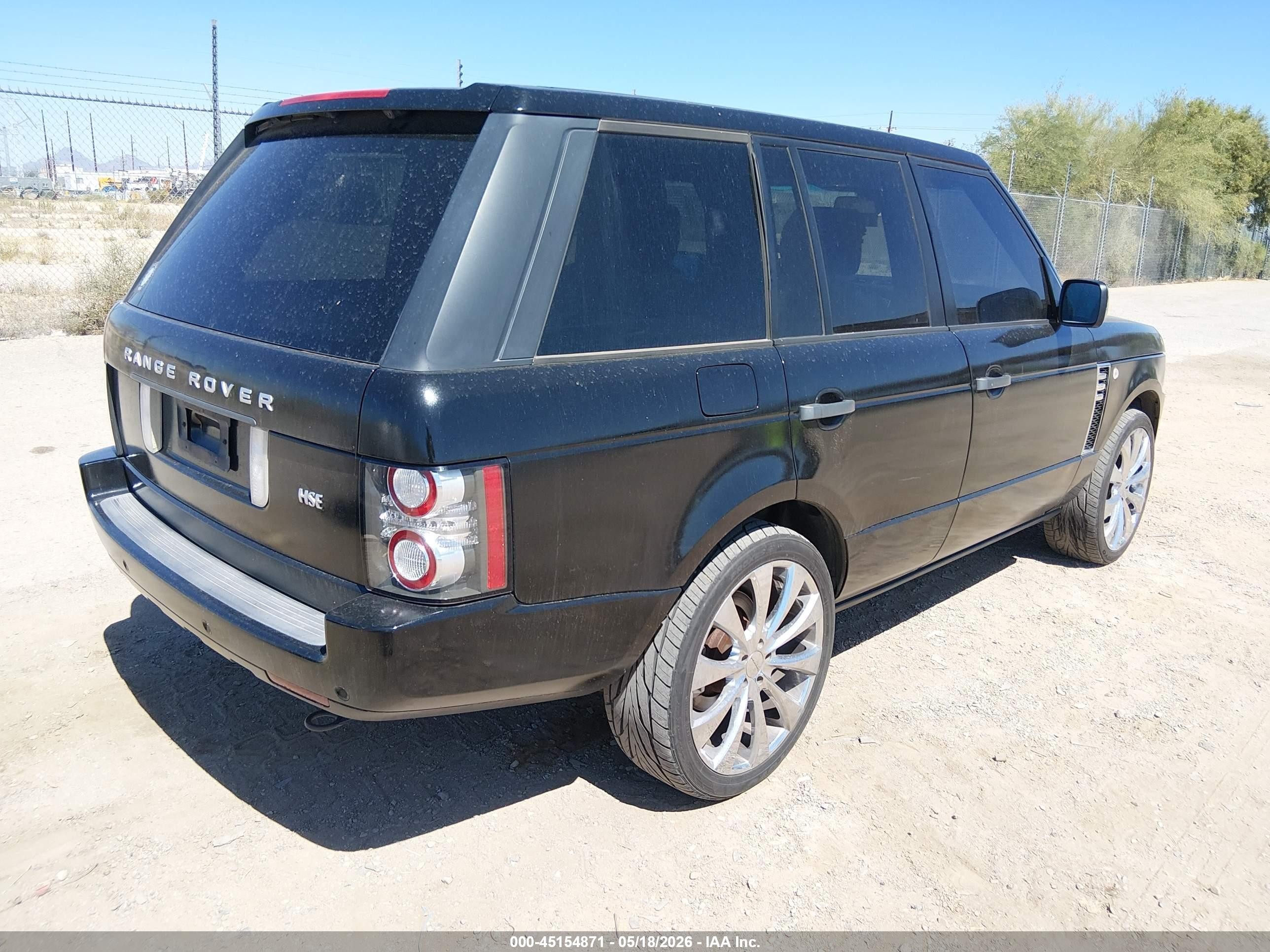 2011 Land Rover Range Rover Hse Black vin: SALME1D41BA341550