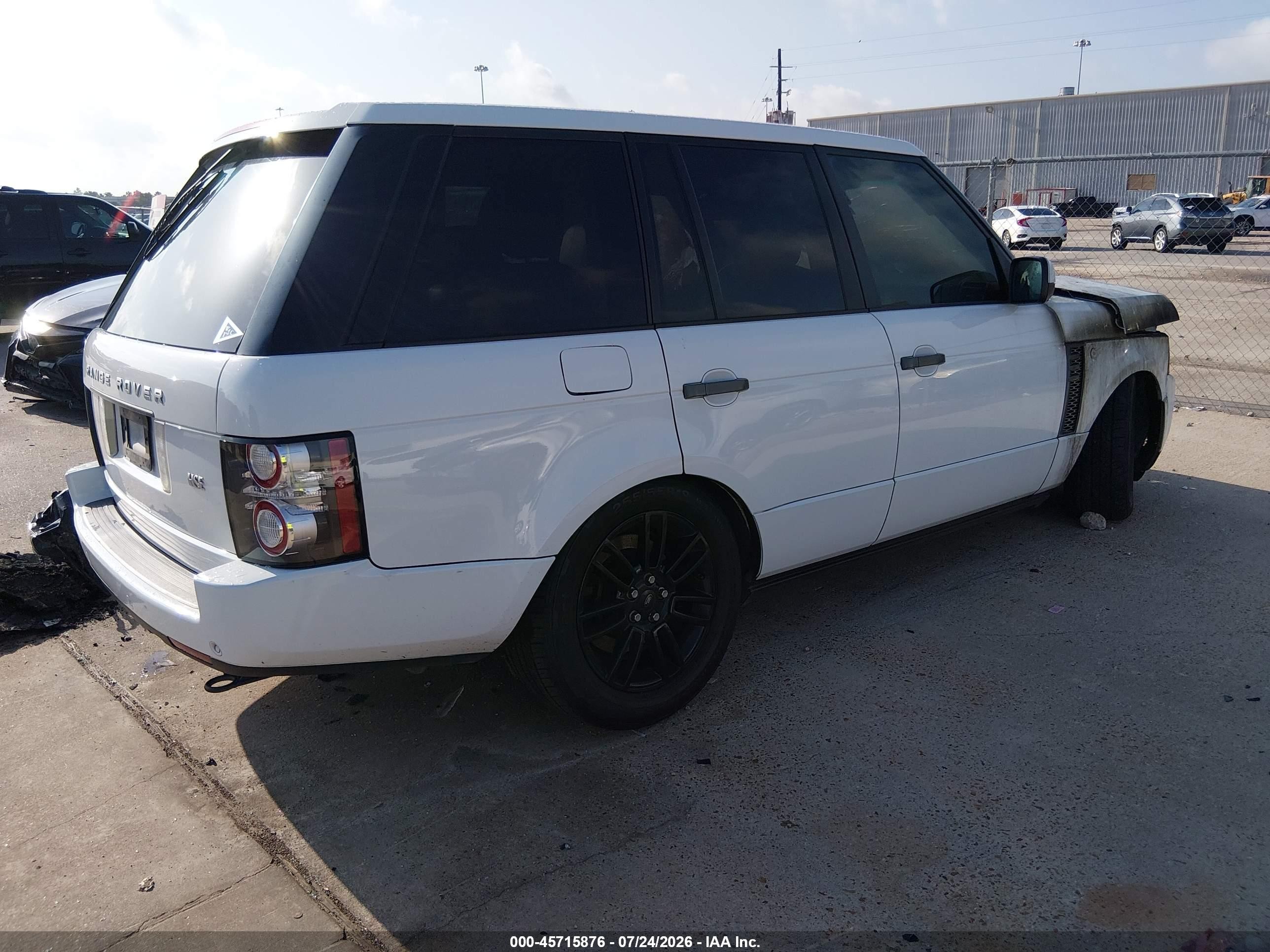2011 Land Rover Range Rover Hse White vin: SALME1D41BA357277