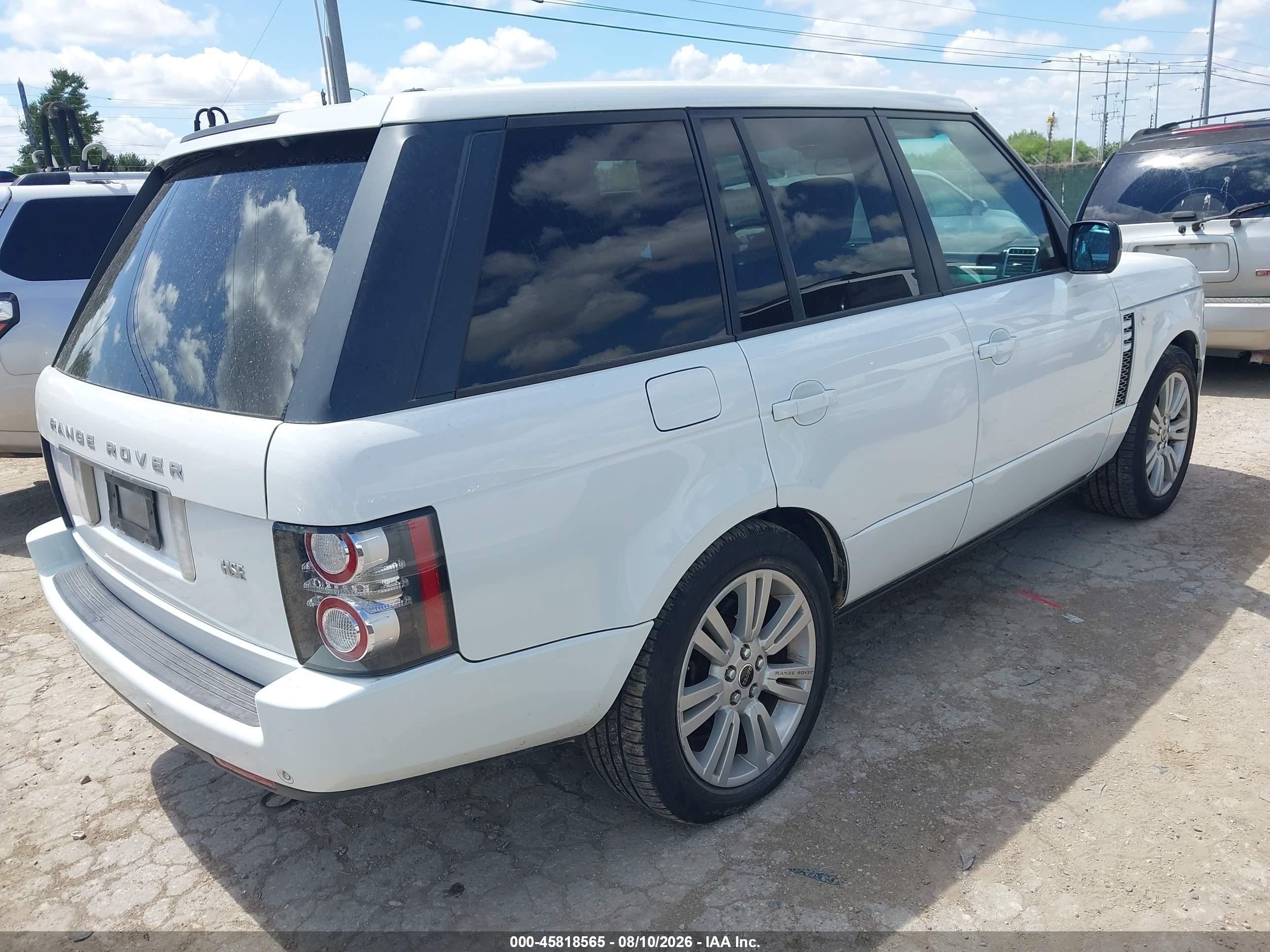 2012 Land Rover Range Rover Hse White vin: SALME1D41CA371276