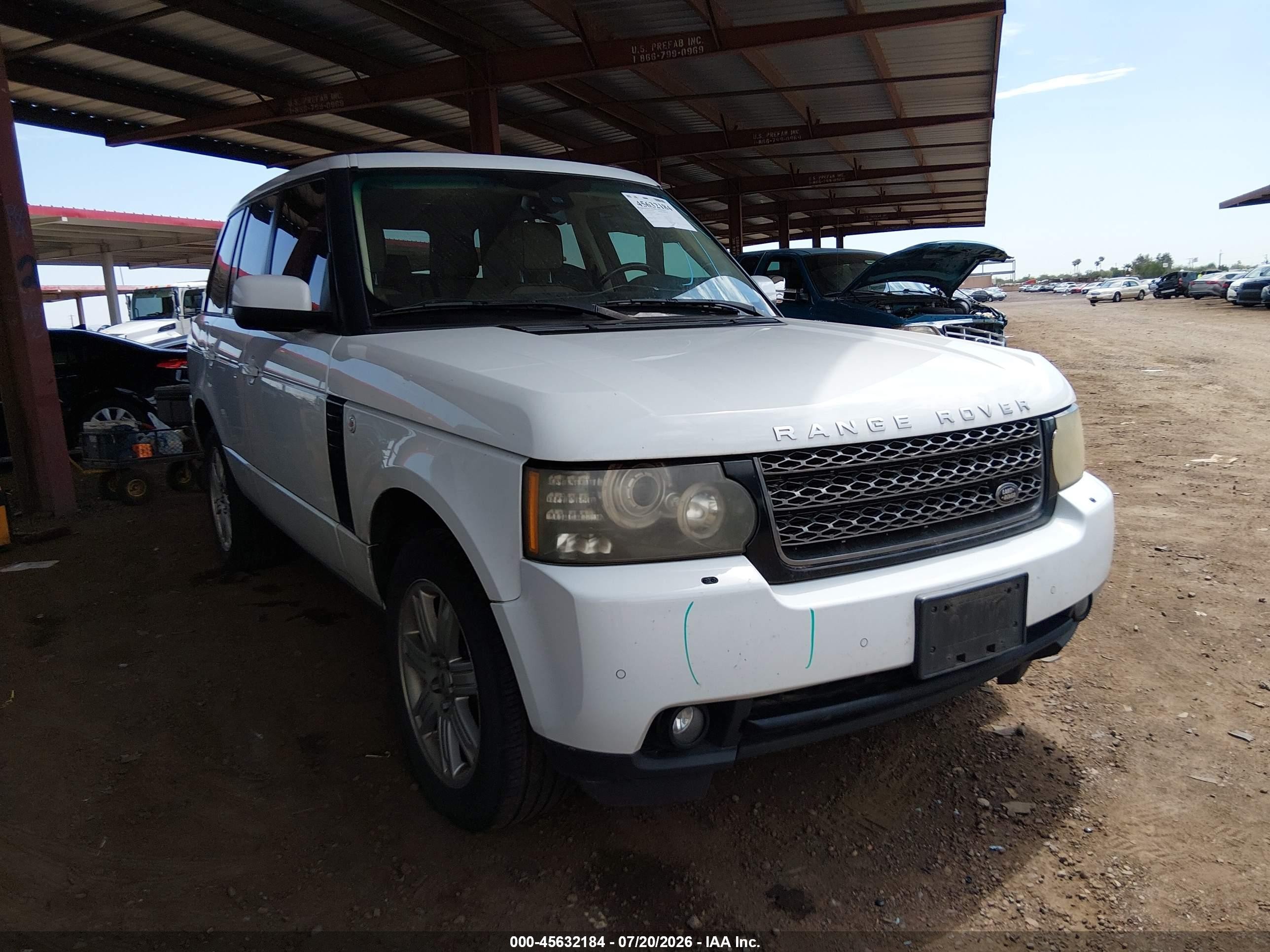 2011 Land Rover Range Rover Hse White vin: SALME1D43BA357328