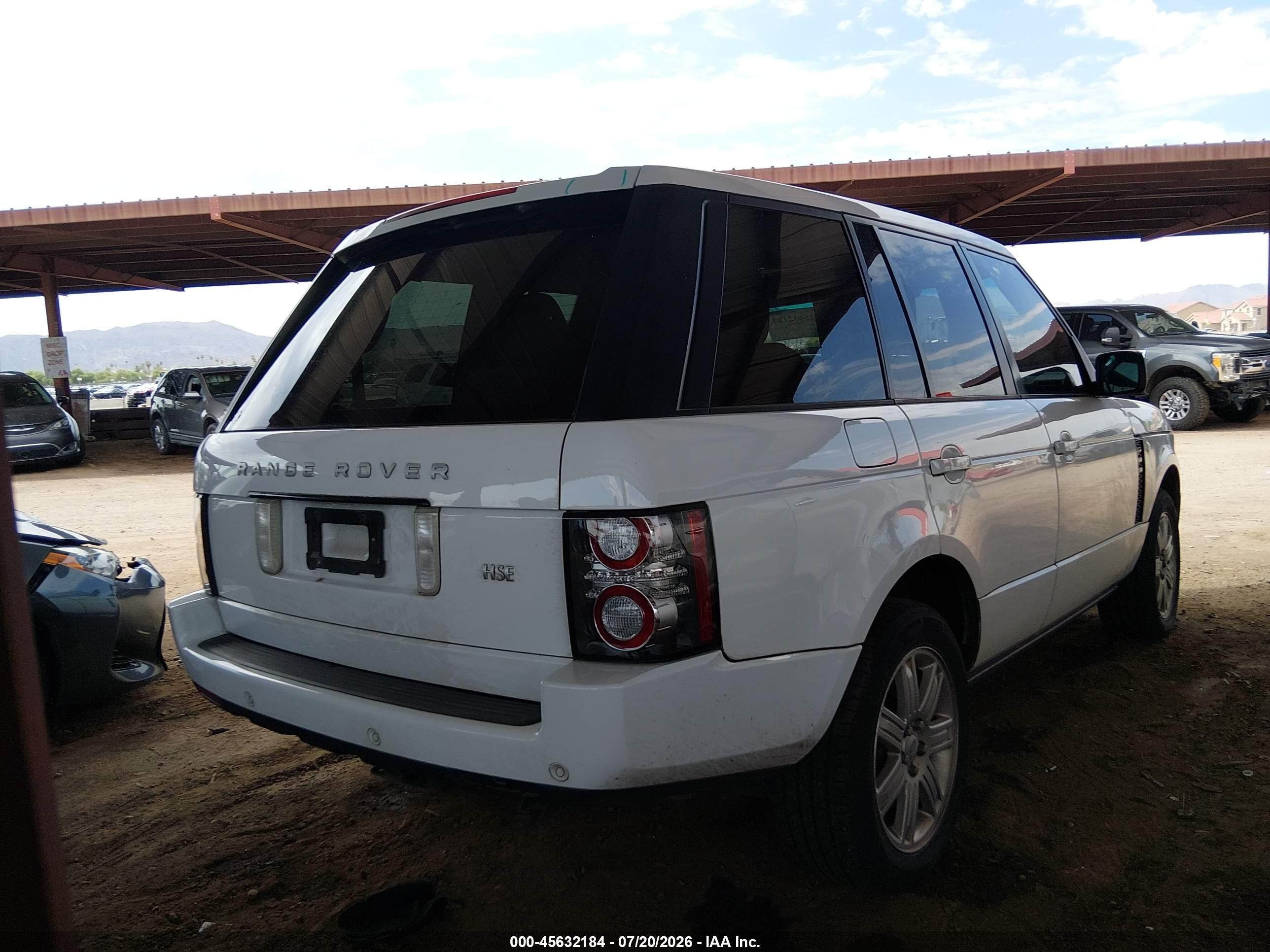 2011 Land Rover Range Rover Hse White vin: SALME1D43BA357328