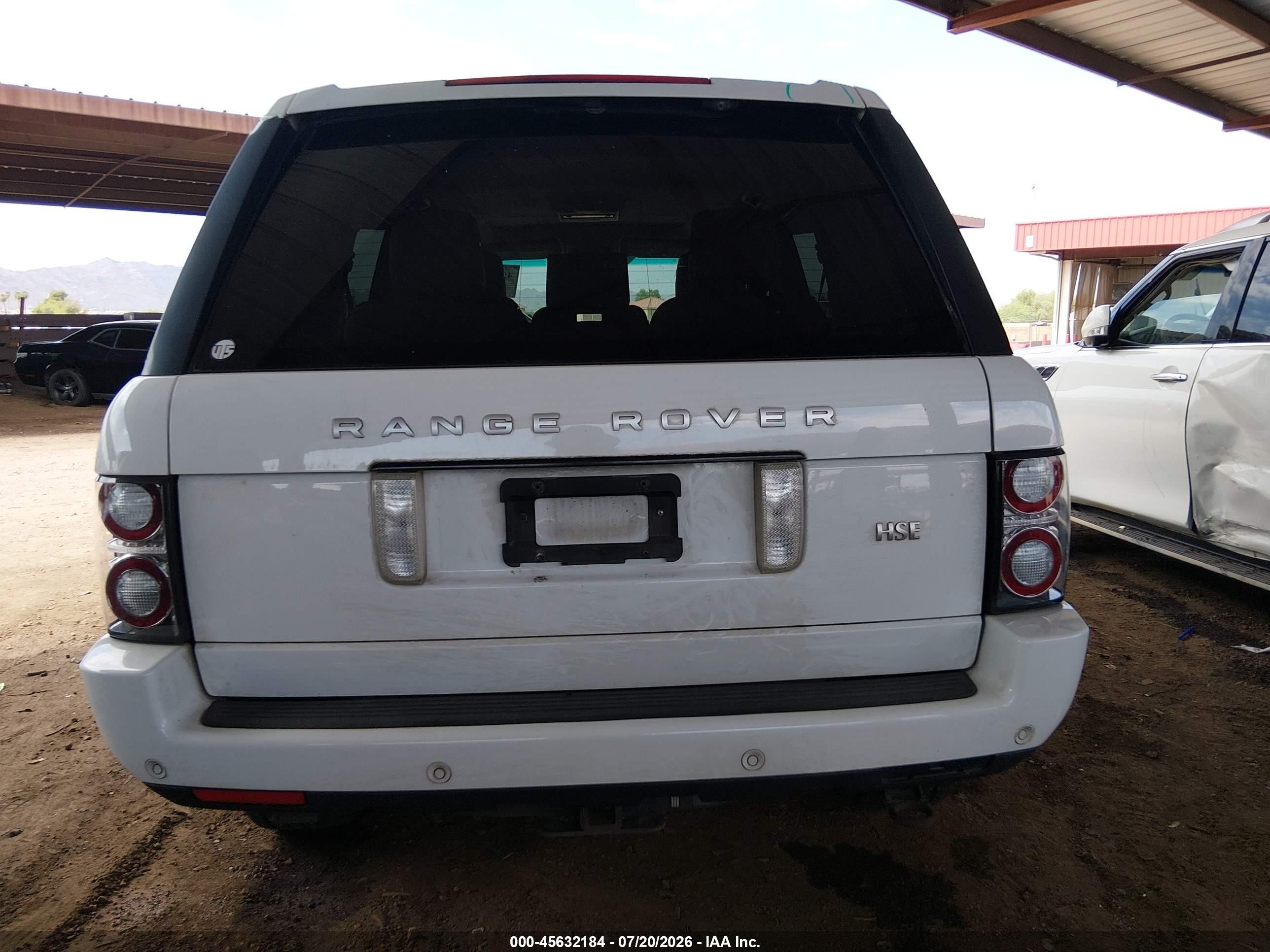 2011 Land Rover Range Rover Hse White vin: SALME1D43BA357328