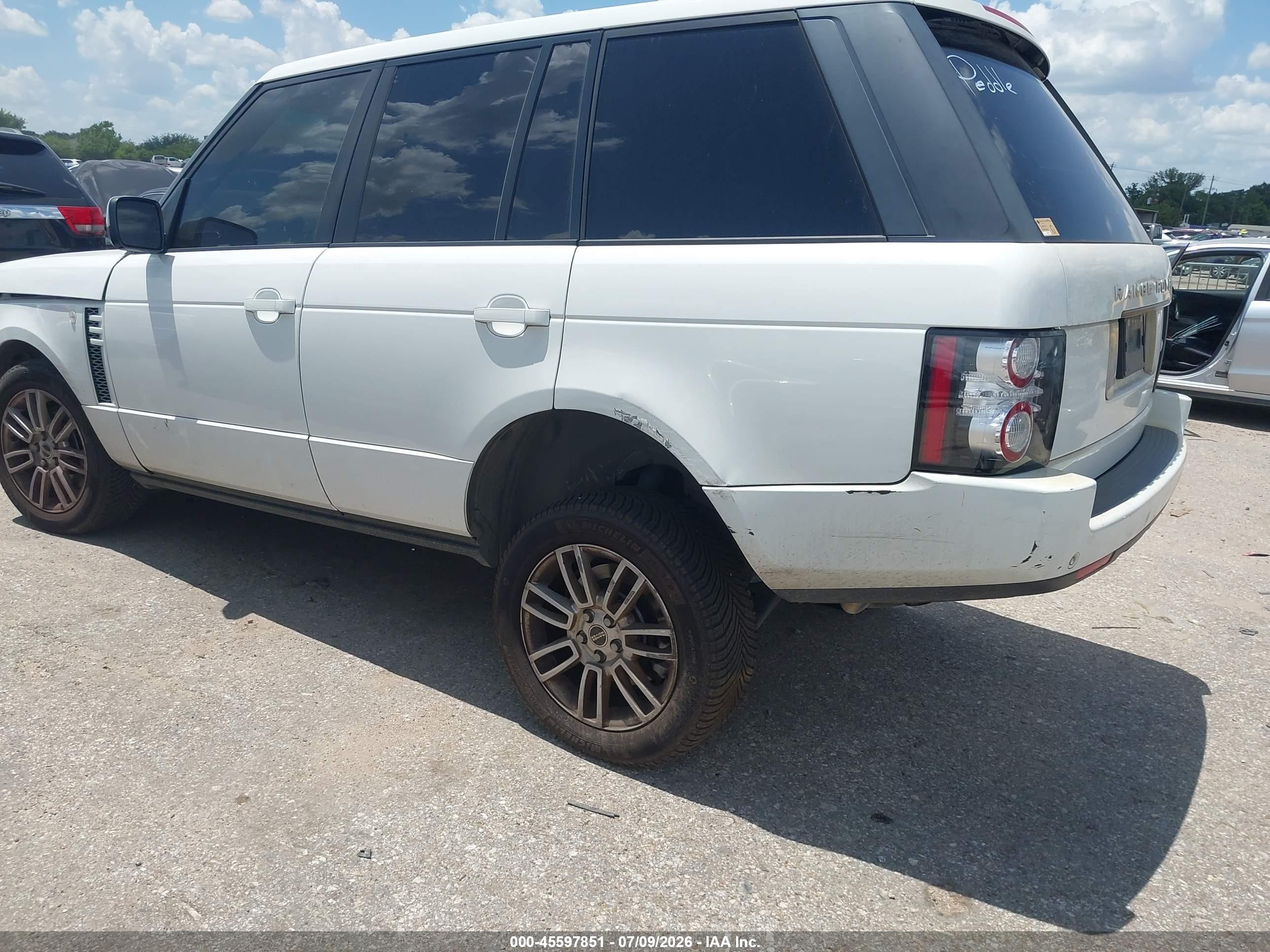 2012 Land Rover Range Rover Hse White vin: SALME1D43CA390234