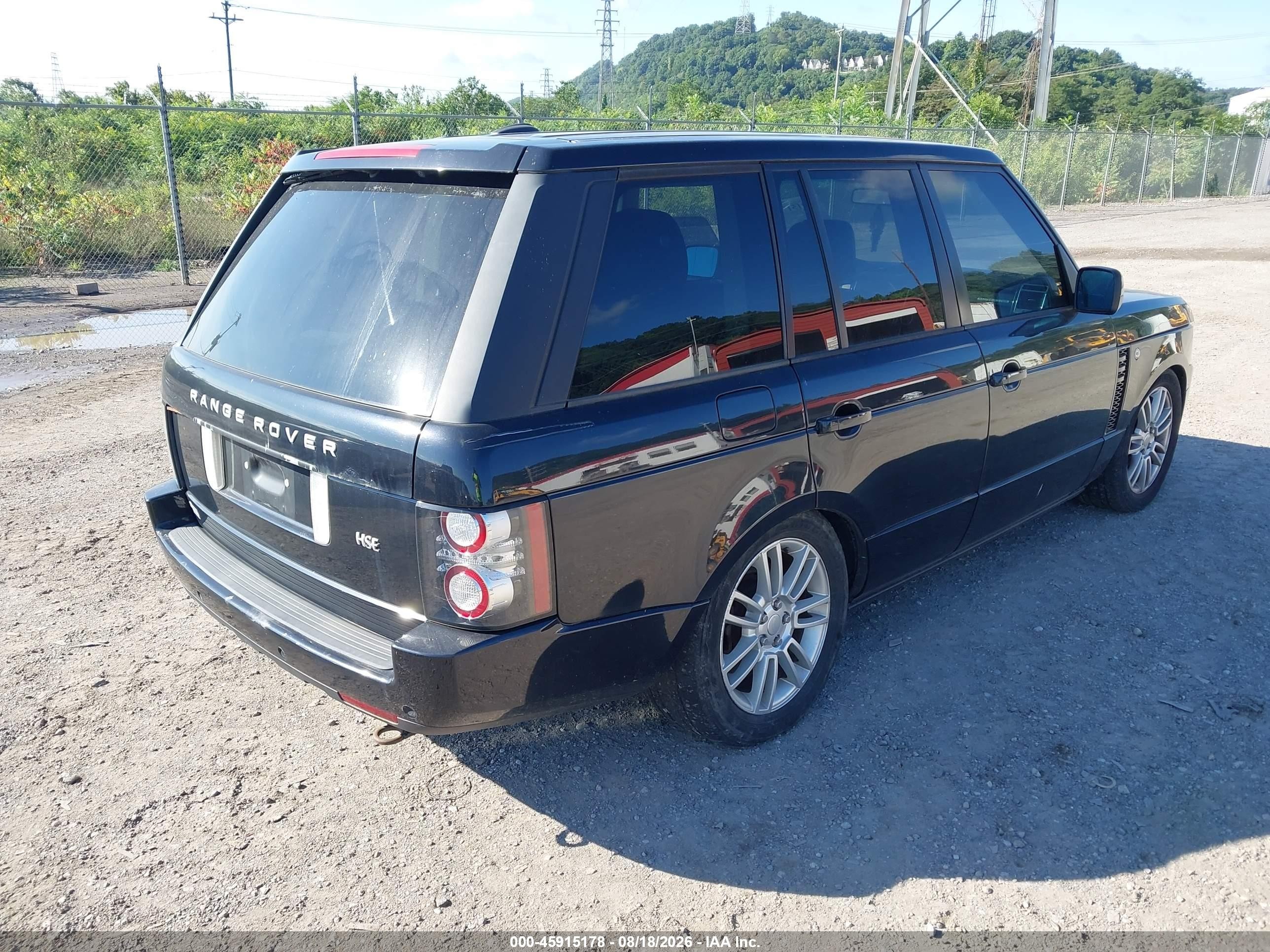 2012 Land Rover Range Rover Hse Black vin: SALME1D45CA363701