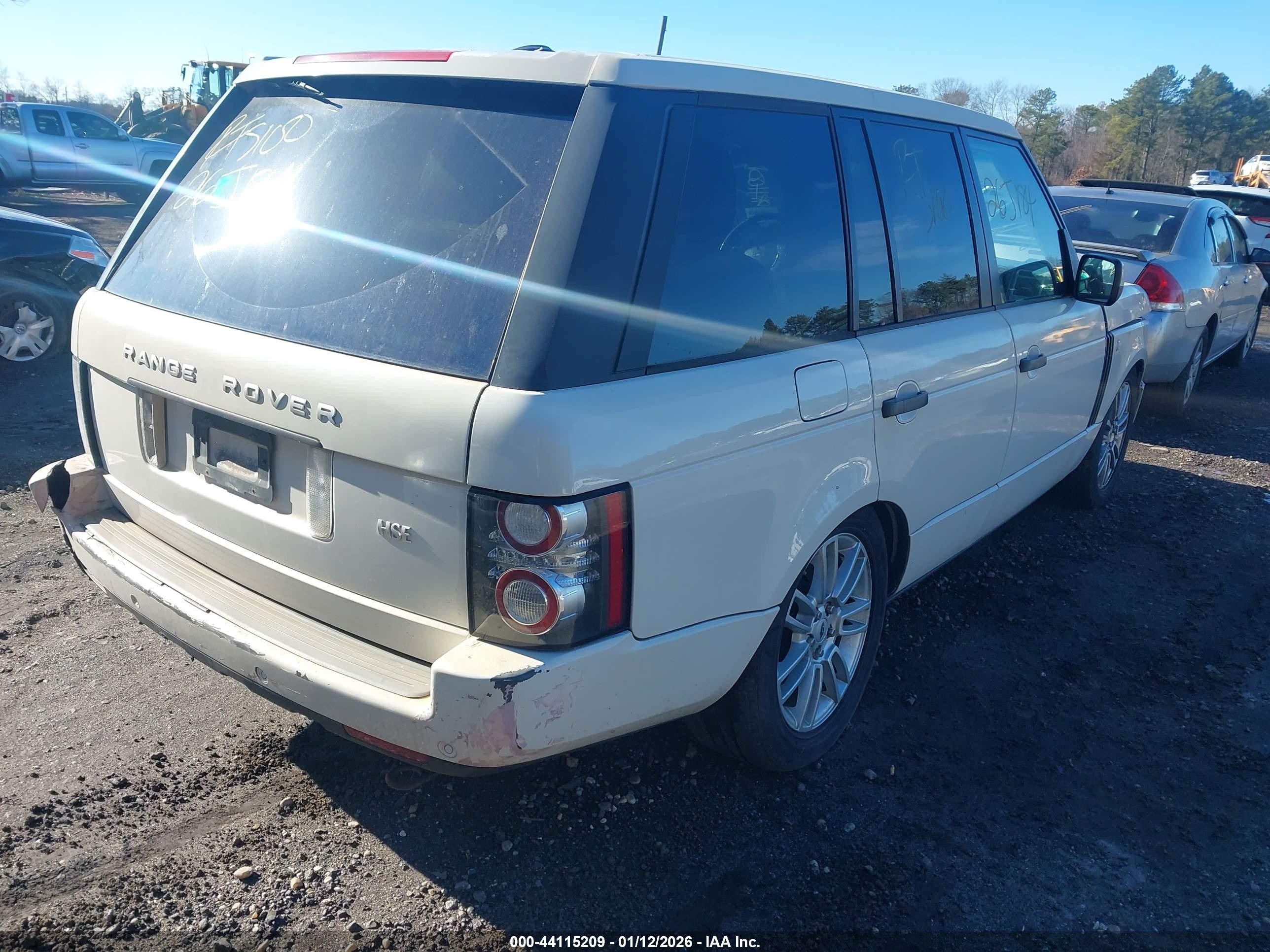 2010 Land Rover Range Rover Hse White vin: SALME1D46AA328226