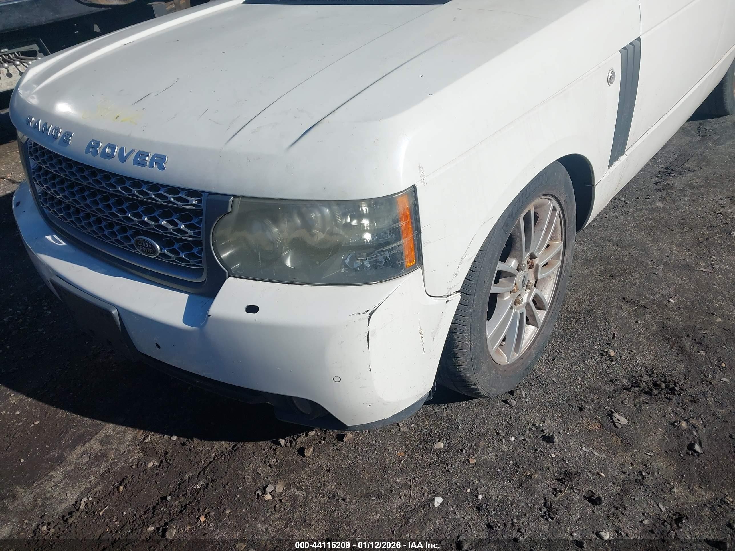 2010 Land Rover Range Rover Hse White vin: SALME1D46AA328226