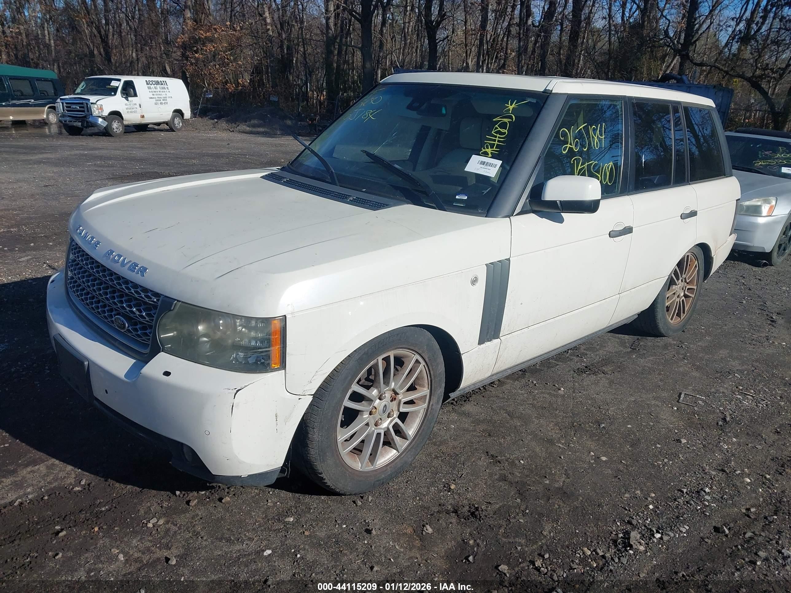 2010 Land Rover Range Rover Hse White vin: SALME1D46AA328226