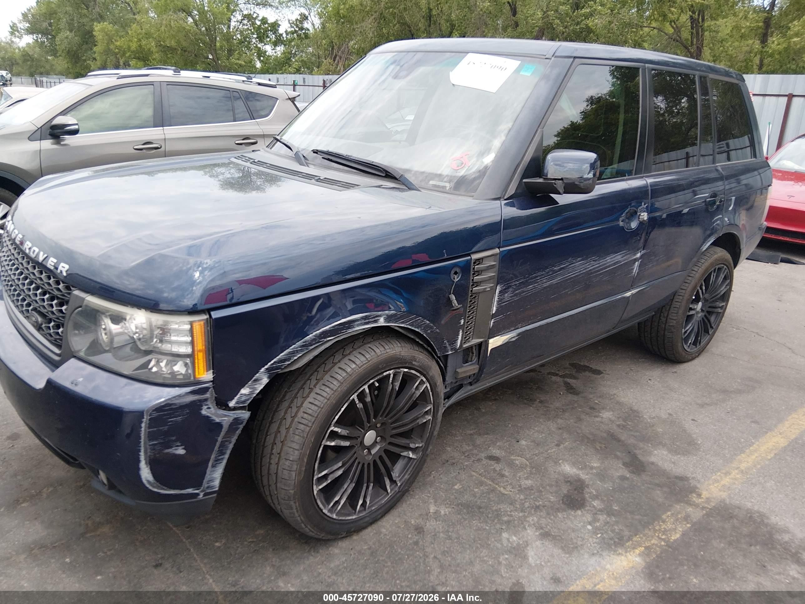 2011 Land Rover Range Rover Hse Blue vin: SALME1D49BA348214