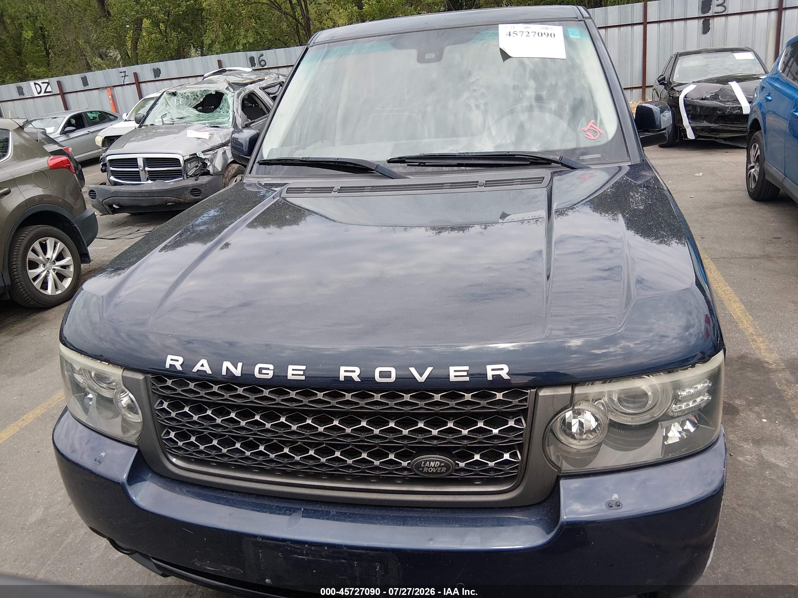 2011 Land Rover Range Rover Hse Blue vin: SALME1D49BA348214