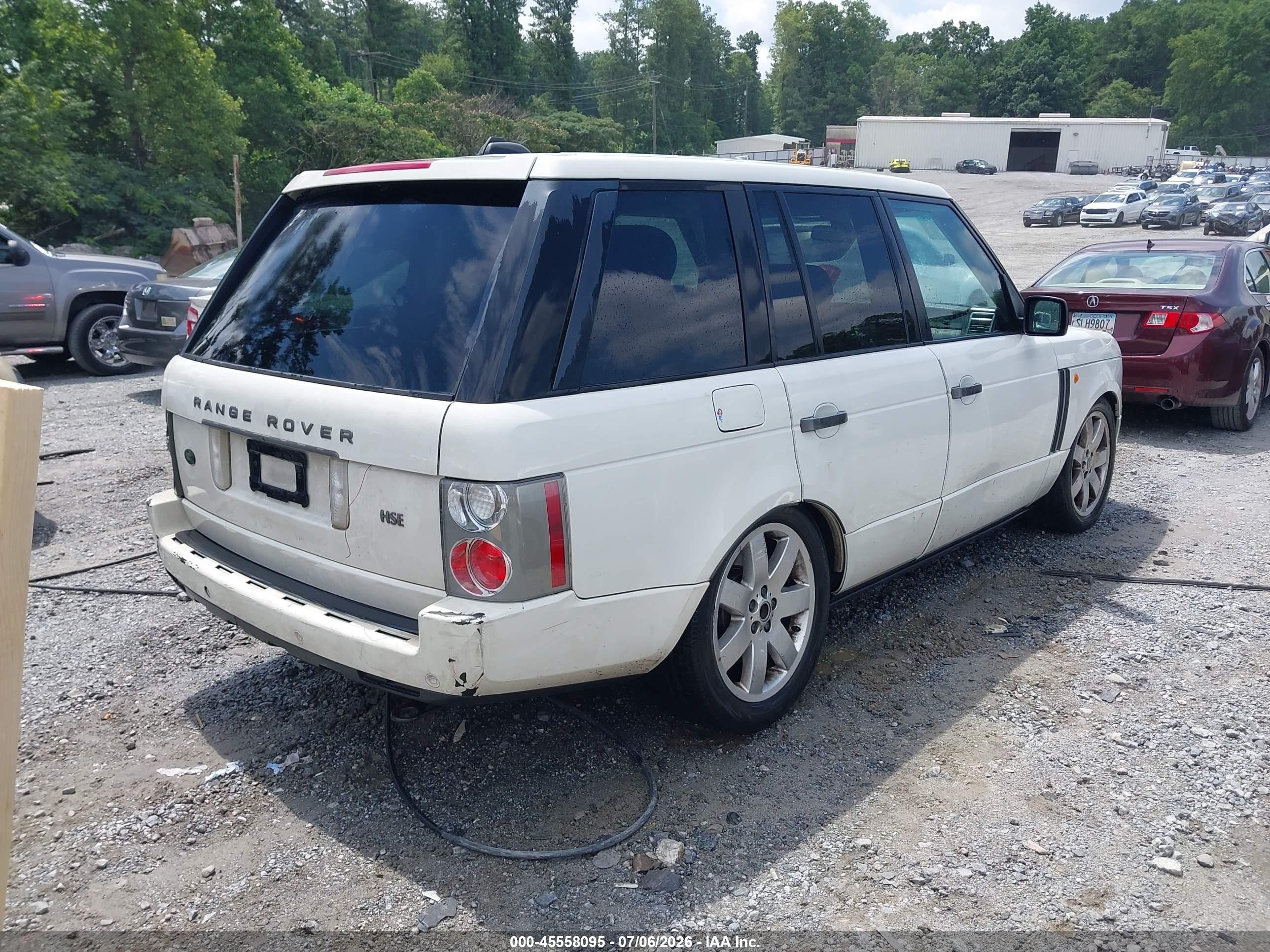 2005 Land Rover Range Rover Hse White vin: SALMF11475A196018