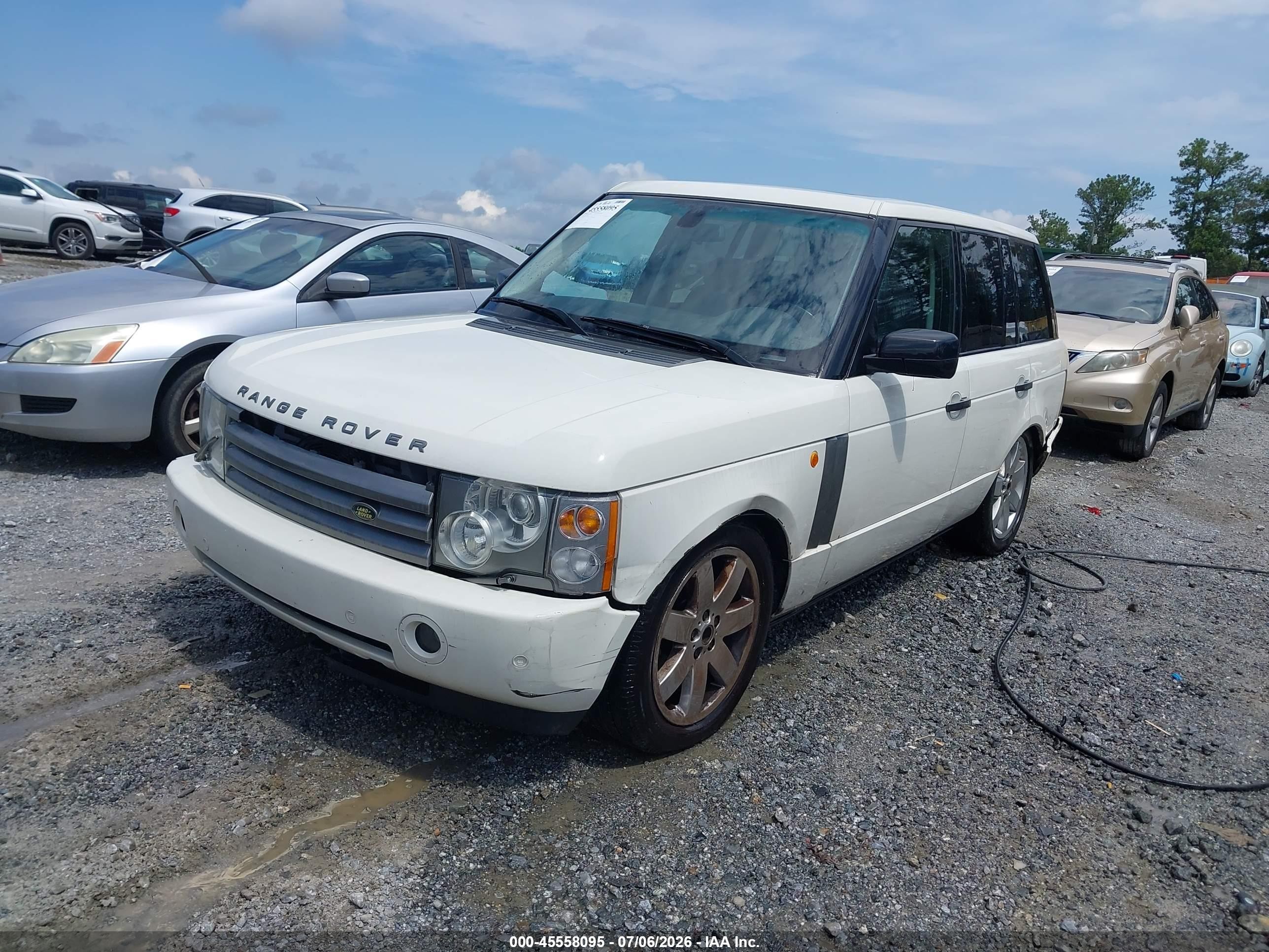 2005 Land Rover Range Rover Hse White vin: SALMF11475A196018