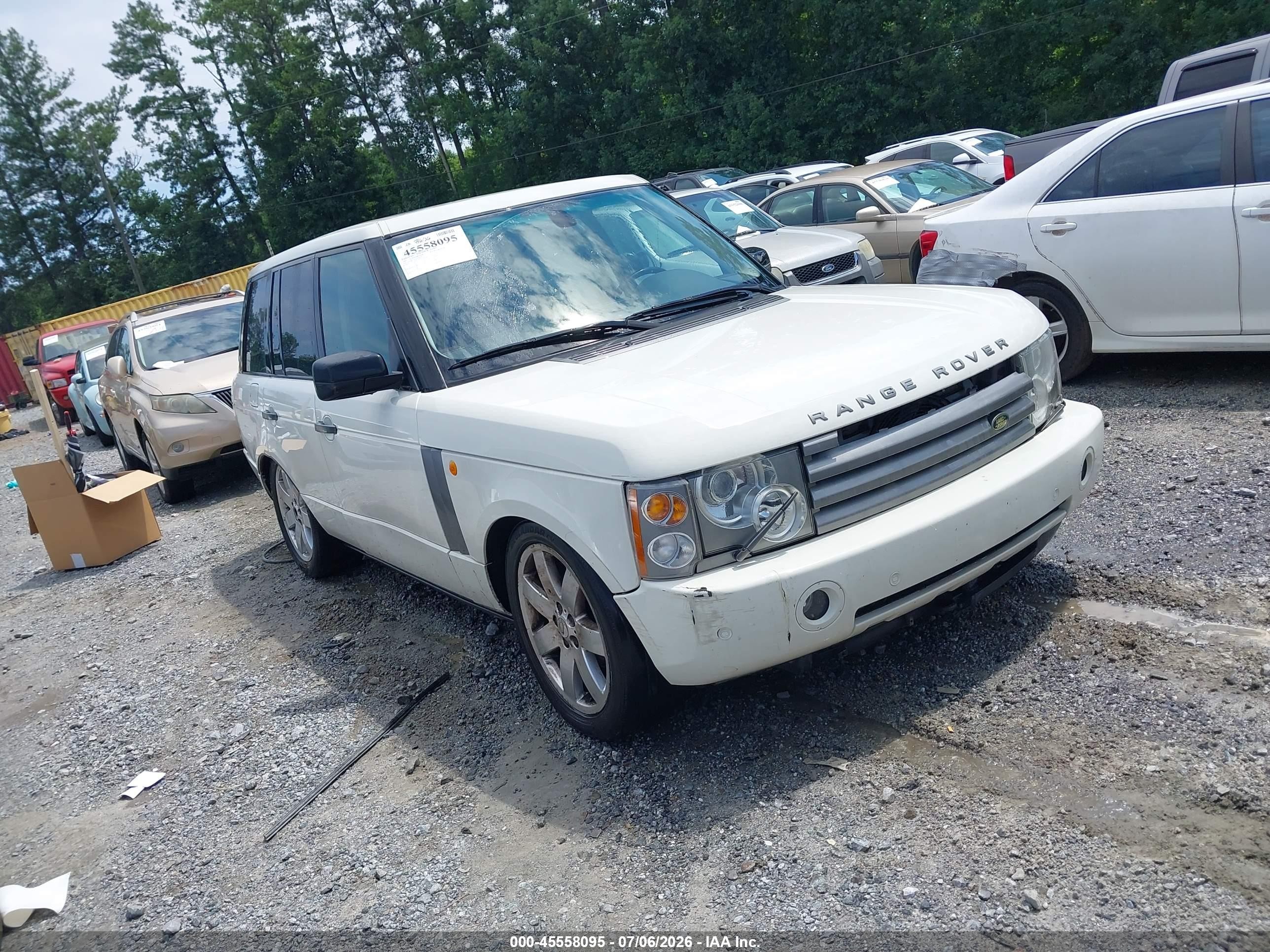 2005 Land Rover Range Rover Hse White vin: SALMF11475A196018