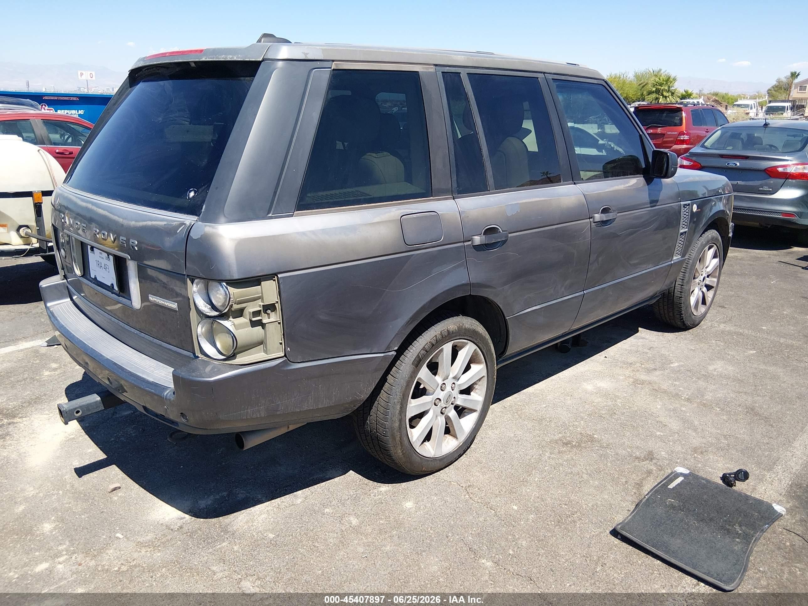2006 Land Rover Range Rover Supercharged Gray vin: SALMF13456A205183