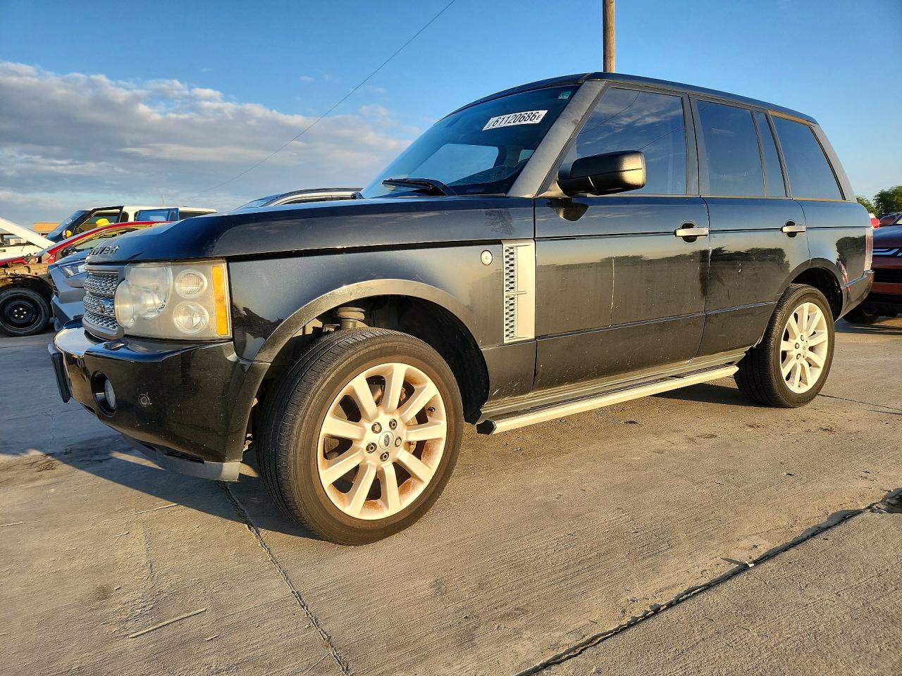 2008 Land Rover Range Rover Supercharged Black vin: SALMF13458A294921