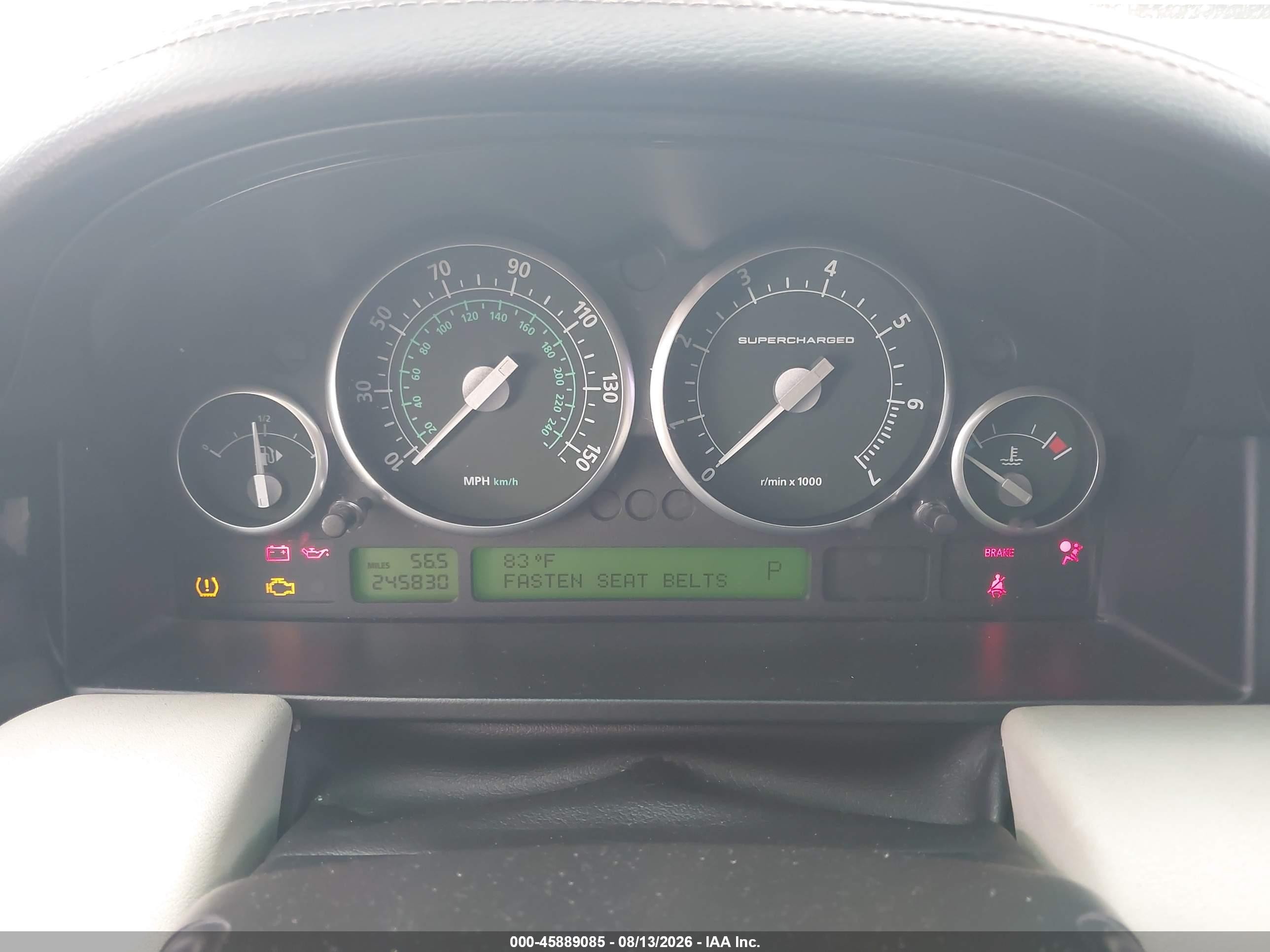 2006 Land Rover Range Rover Supercharged White vin: SALMF13466A235986