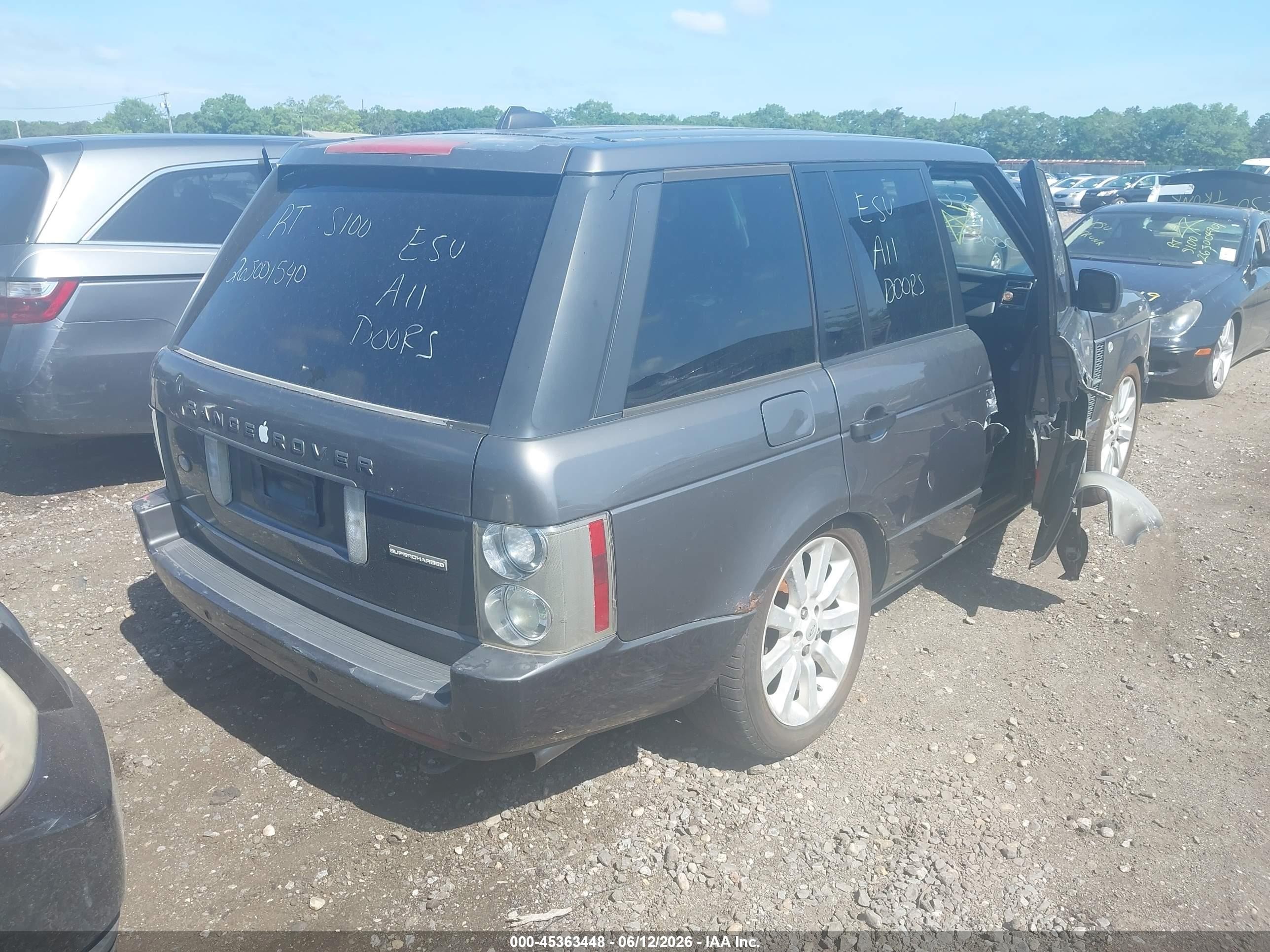 2006 Land Rover Range Rover Supercharged Серый vin: SALMF13476A222129