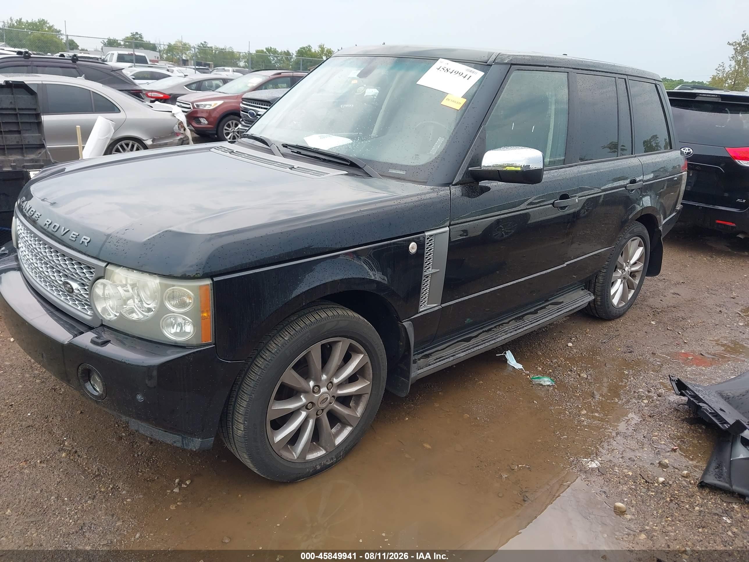 2008 Land Rover Range Rover Supercharged Черный vin: SALMF13478A295147