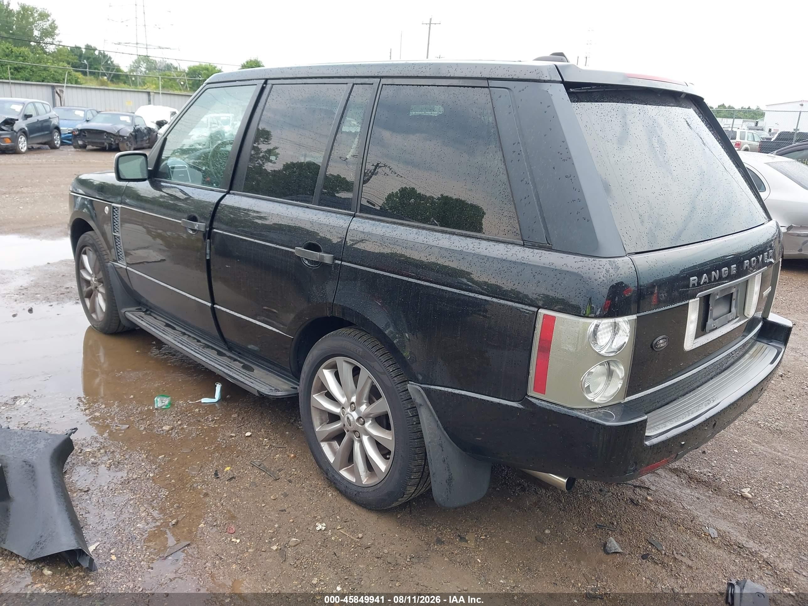 2008 Land Rover Range Rover Supercharged Черный vin: SALMF13478A295147